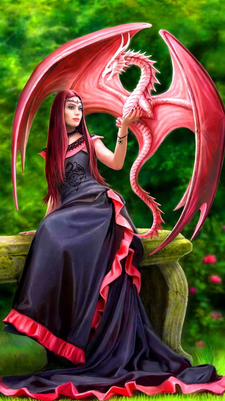 Fantasy Dragon, Bench, Gothic, 720x1280, Phone HD Wallpaper