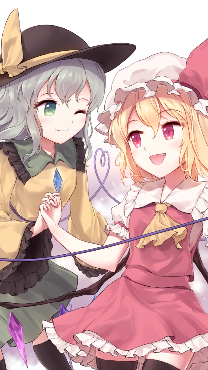 Anime Touhou, Koishi Komeiji, Flandre Scarlet, 720x1280, Phone HD Wallpaper