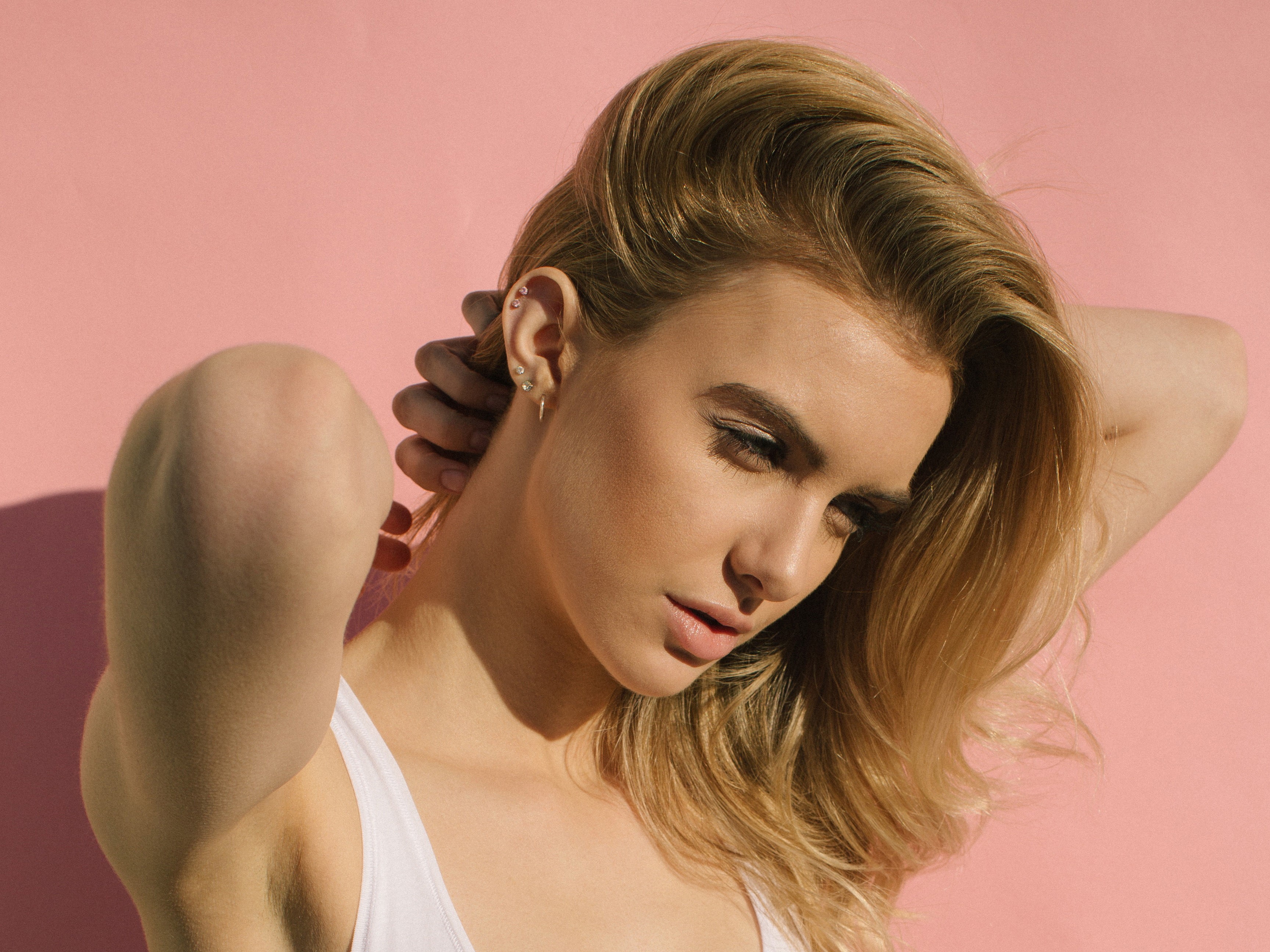 blonde, hairs, girls, model, hd, HD Wallpaper