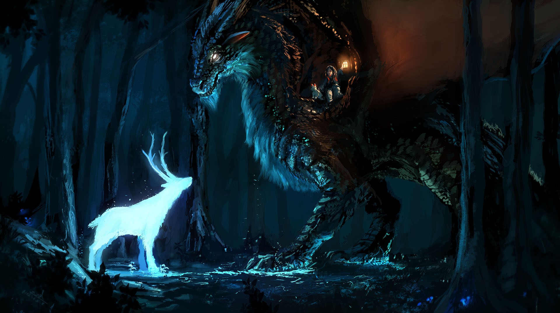 deer, artist, hd, artwork, digital art, deviantart, HD Wallpaper