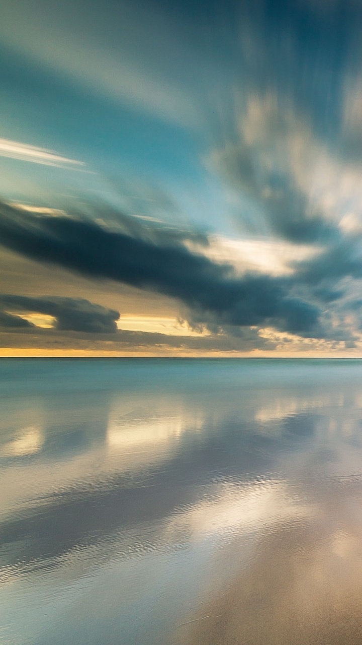 Earth Ocean, Sky, Nature, Horizon, Coast, Reflection, 720x1280, Phone HD Wallpaper