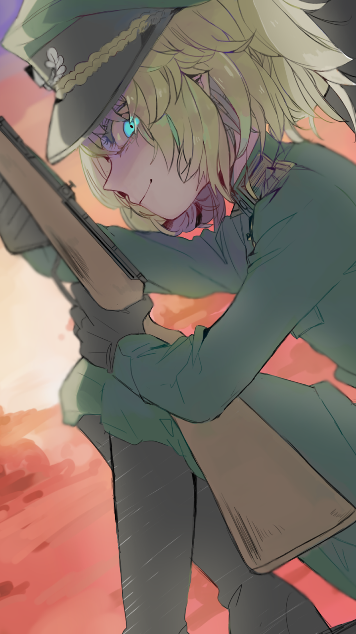 Anime Youjo Senki, Tanya Degurechaff, 720x1280, Phone HD Wallpaper