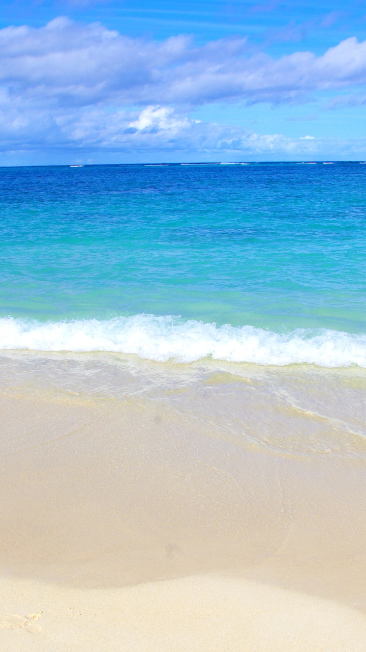 Earth Ocean, Horizon, Earth, Sea, Blue, Beach, 720x1280, Phone HD Wallpaper