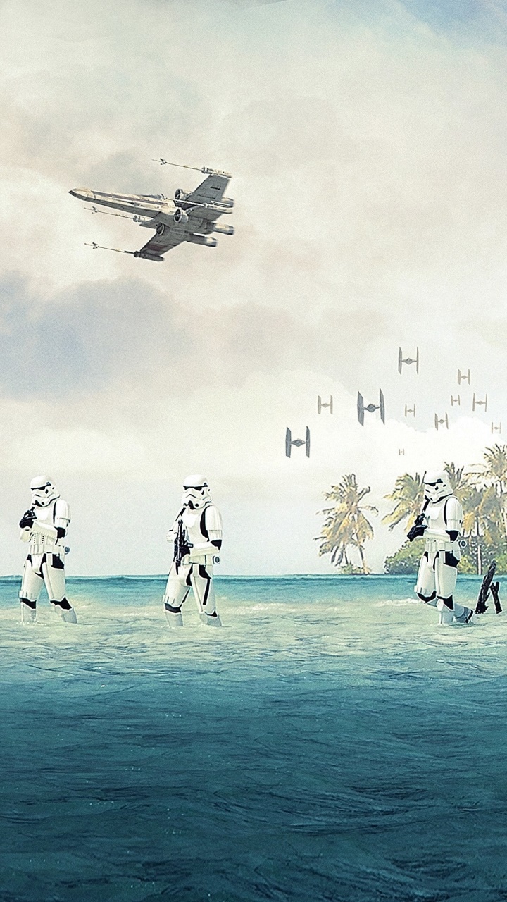 Movie Rogue One: A Star Wars Story, Stormtrooper, AT-AT Walker, 720x1280, Phone HD Wallpaper