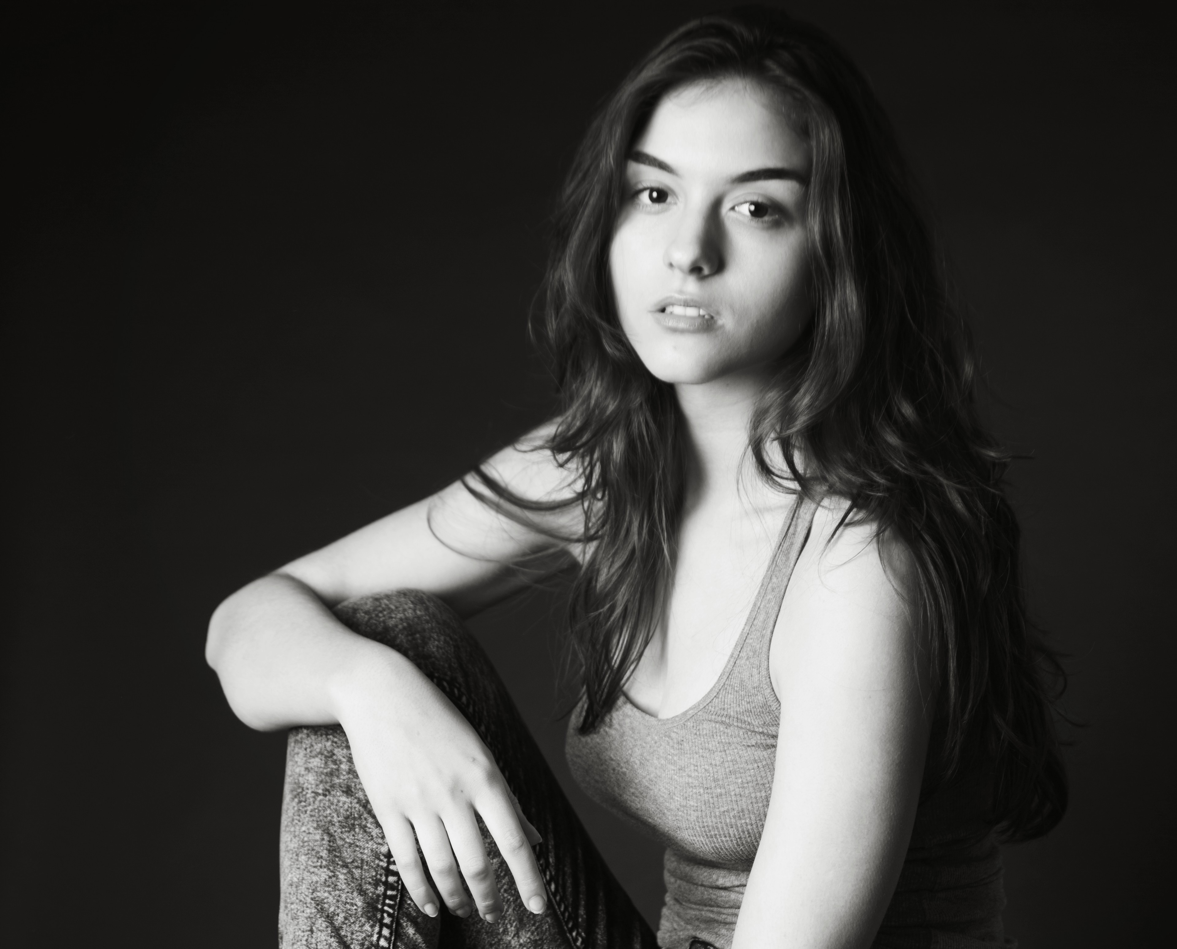 quinn shephard, celebrities, girls, hd, 4k, monochrome, black and white, HD Wallpaper