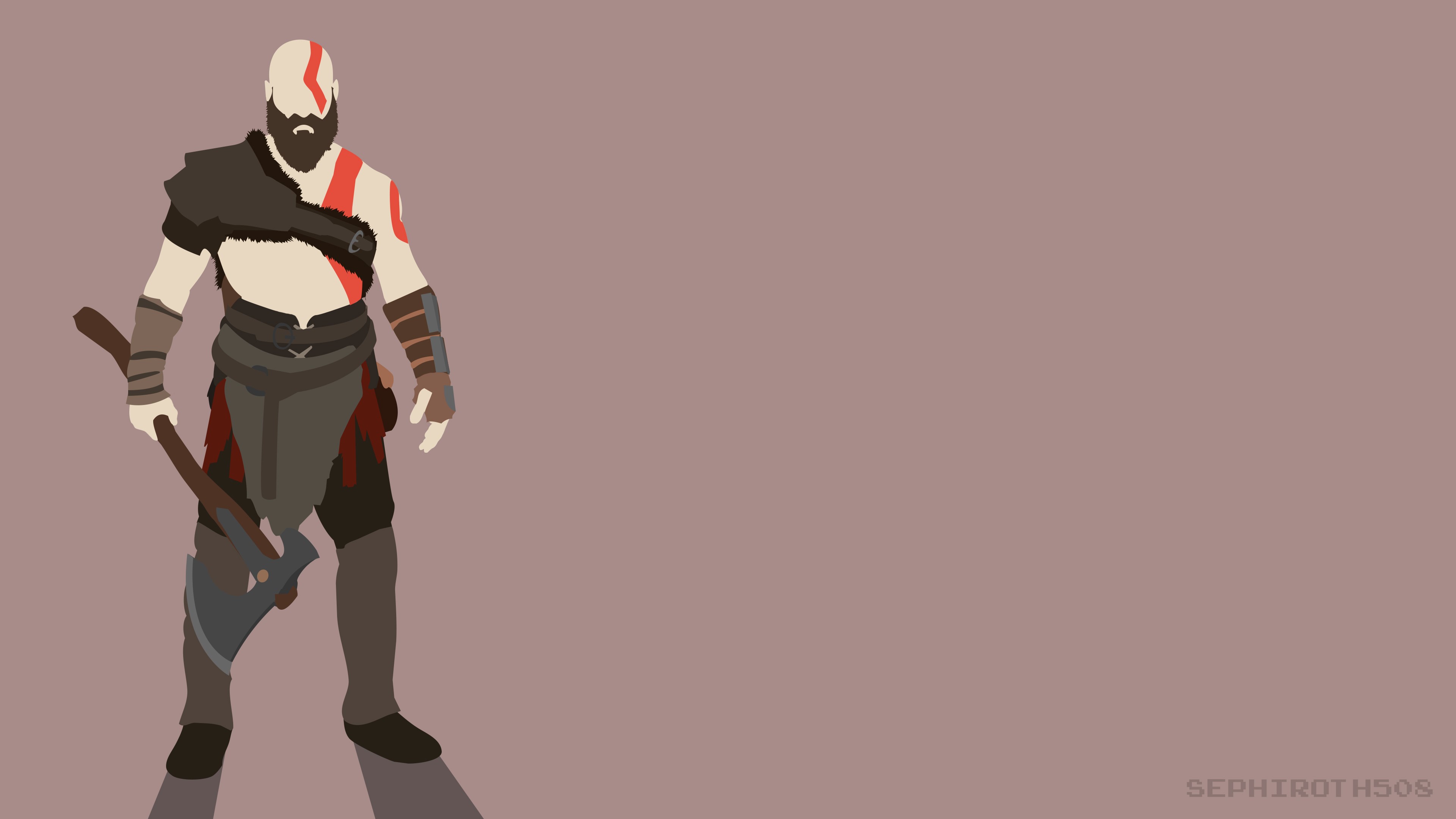 god of war 4, god of war, 2018 games, games, ps games, hd, minimalism, minimalist, deviantart, HD Wallpaper