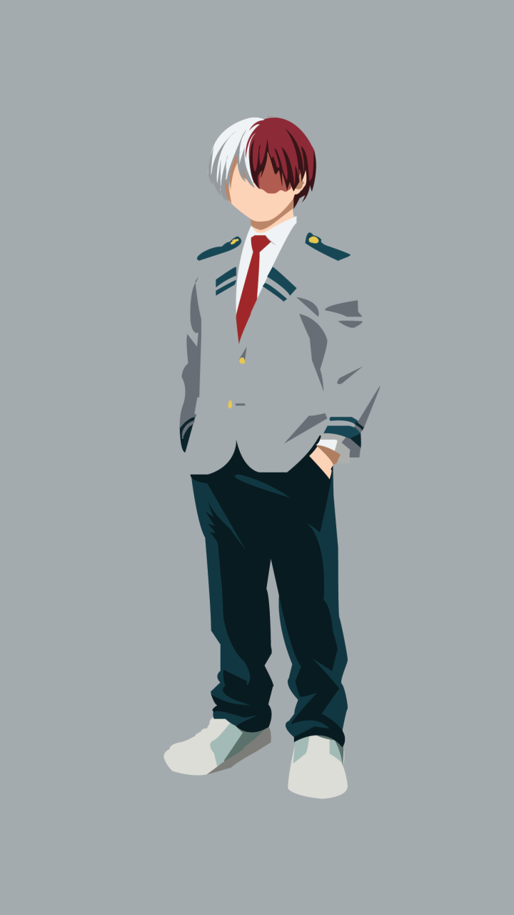 Anime My Hero Academia, Shoto Todoroki, Minimalist, 720x1280, Phone HD Wallpaper