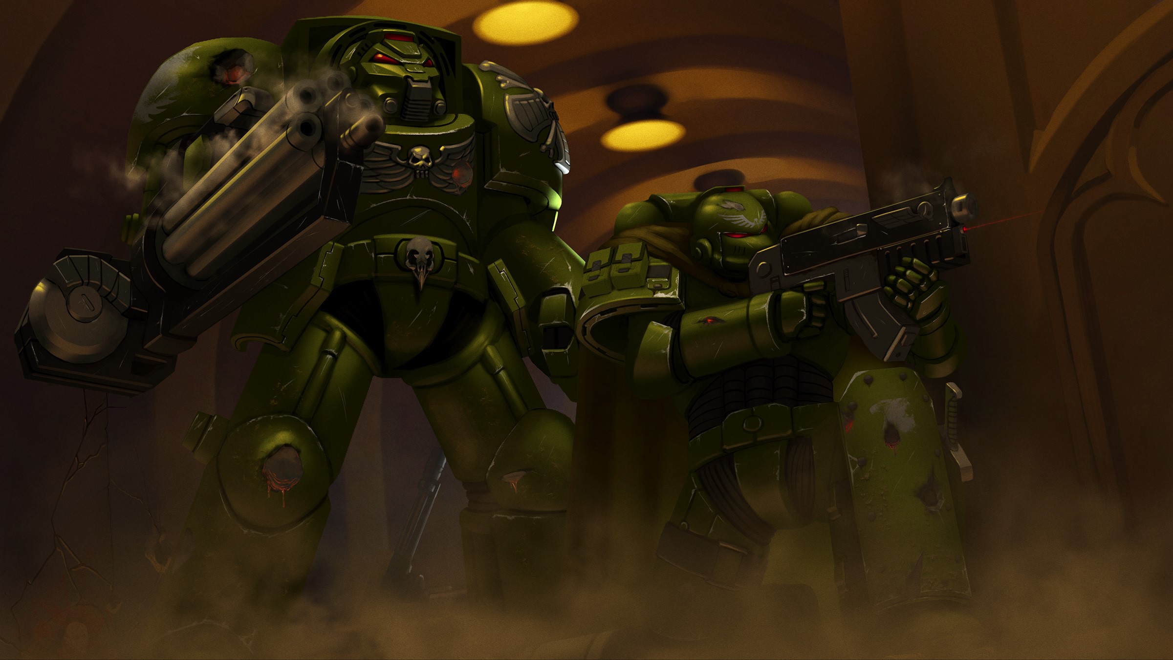 warhammer 40000 dawn of war iii, games, pc games, hd, robot, artist, artwork, digital art, deviantart, HD Wallpaper