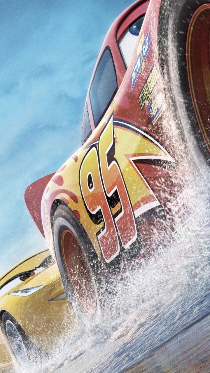 Movie Cars 3, Cruz Ramirez, Lightning McQueen, 720x1280, Phone HD Wallpaper