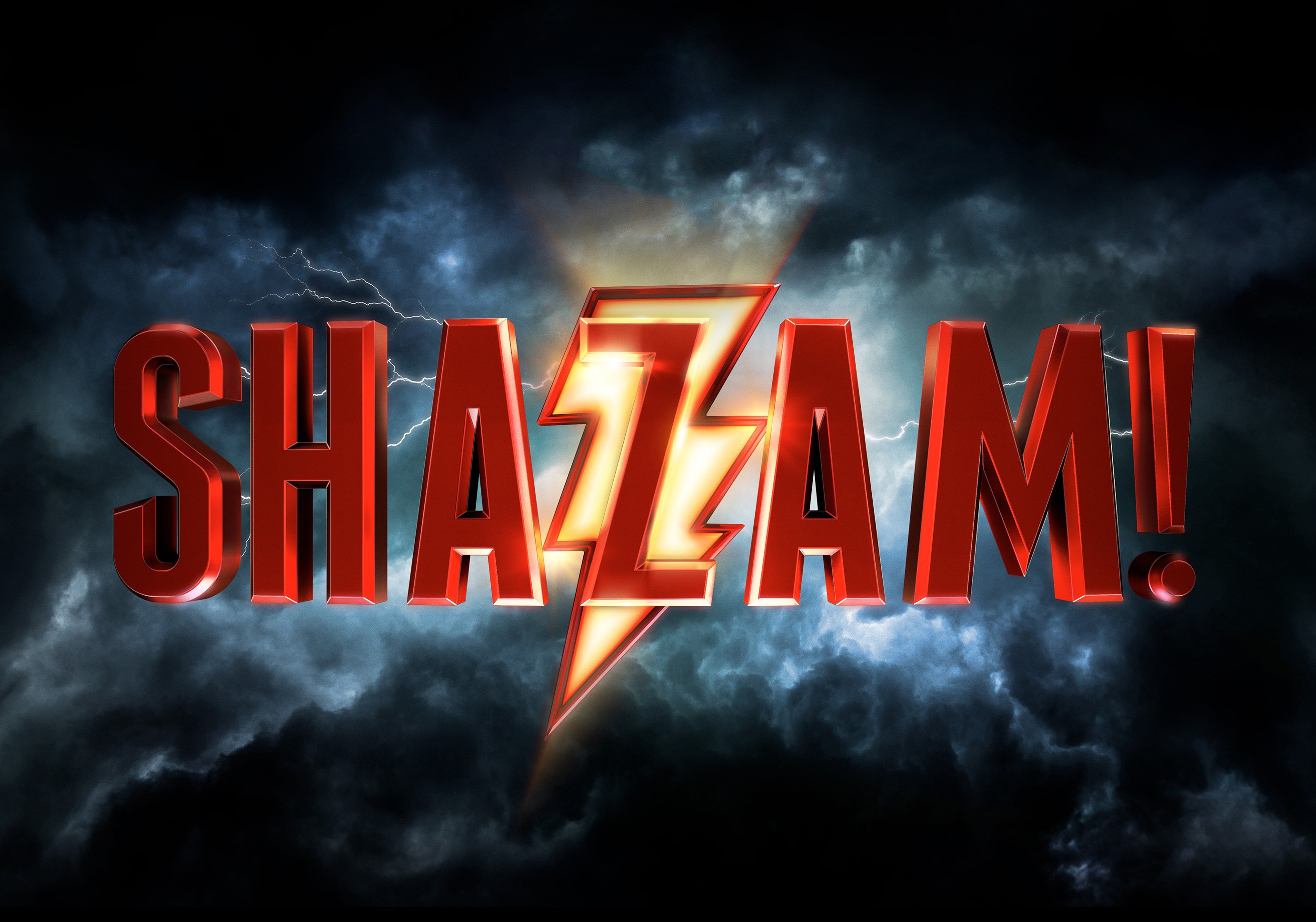 shazam movie, shazam, 2019 movies, movies, hd, logo, HD Wallpaper