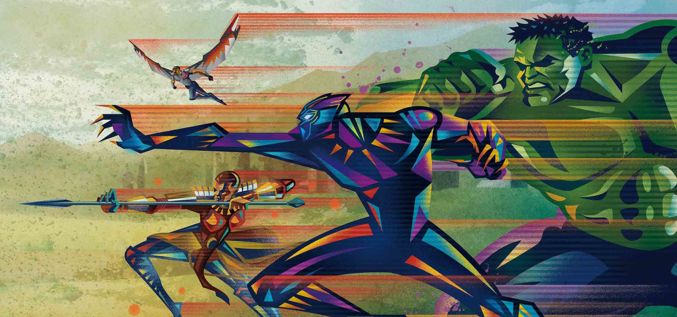 black panther, hulk, falcon, avengers infinity war, movies, 2018 movies, hd, HD Wallpaper