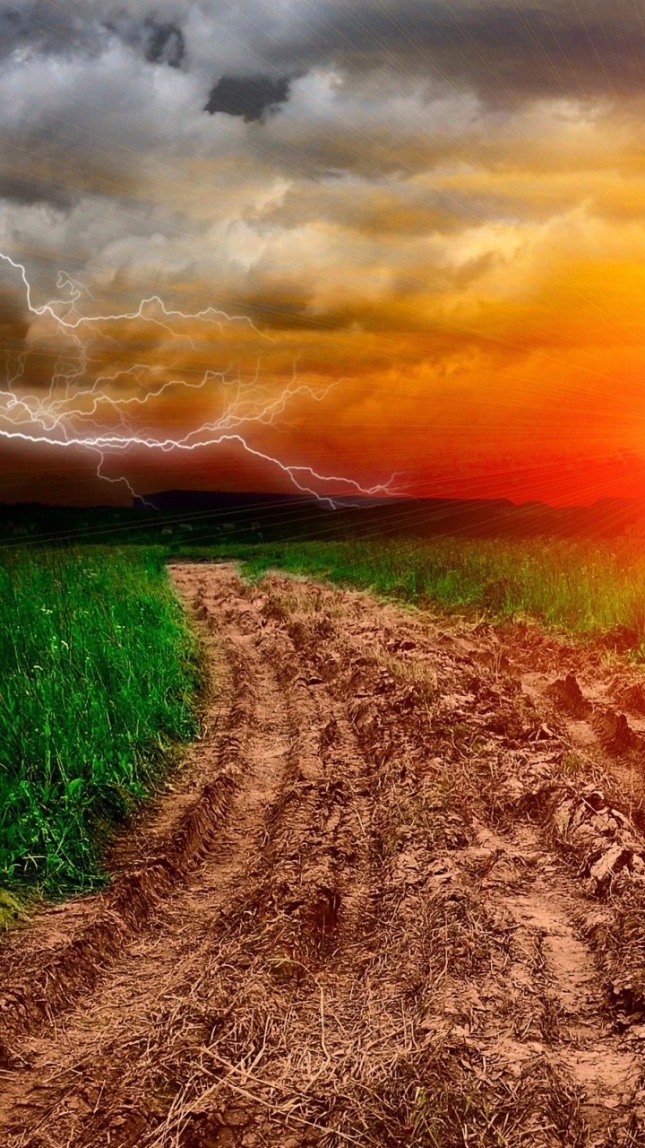 Earth Sunset, 720x1280, Phone HD Wallpaper