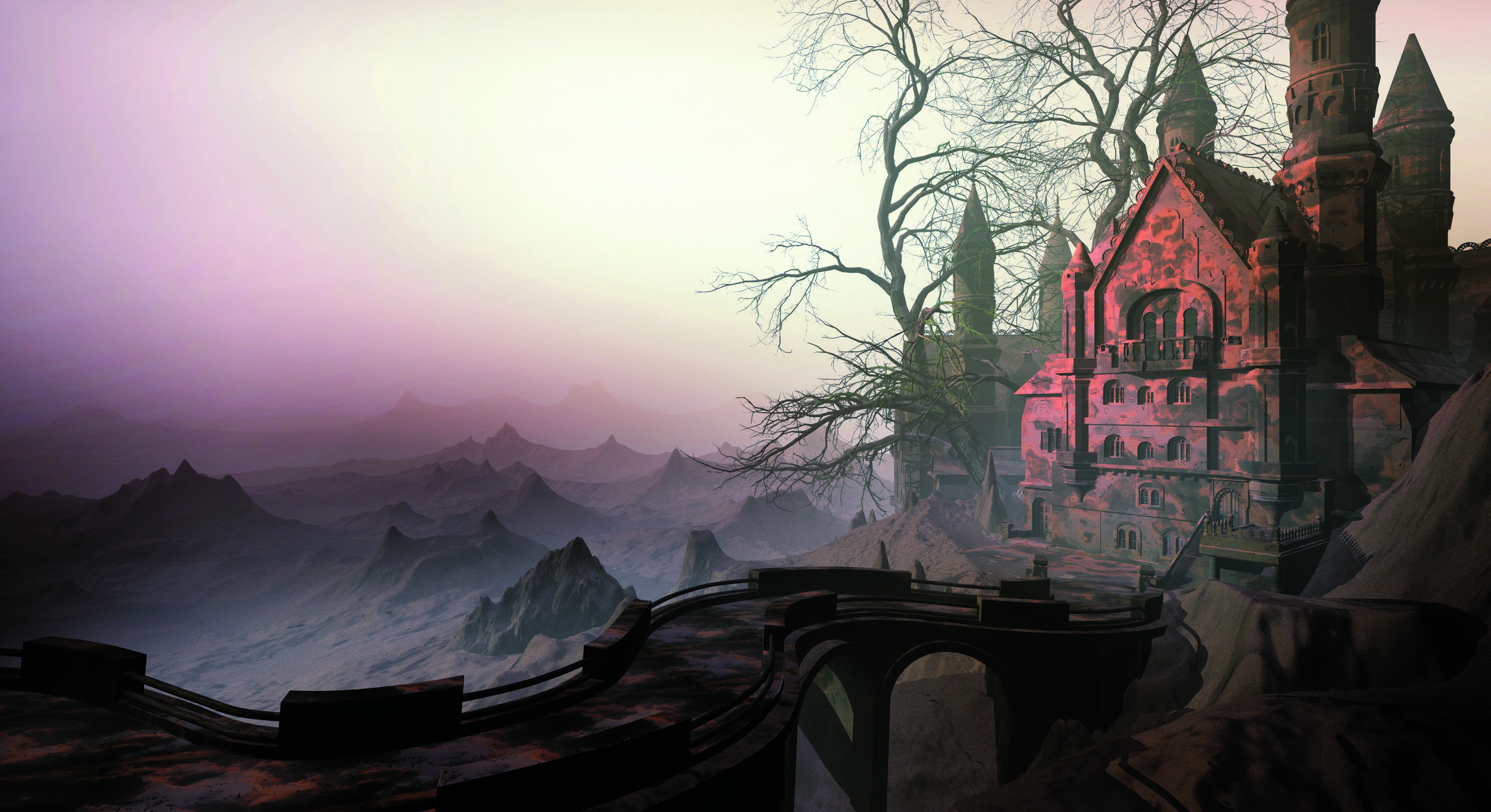 castle, artist, artwork, digital art, hd, HD Wallpaper