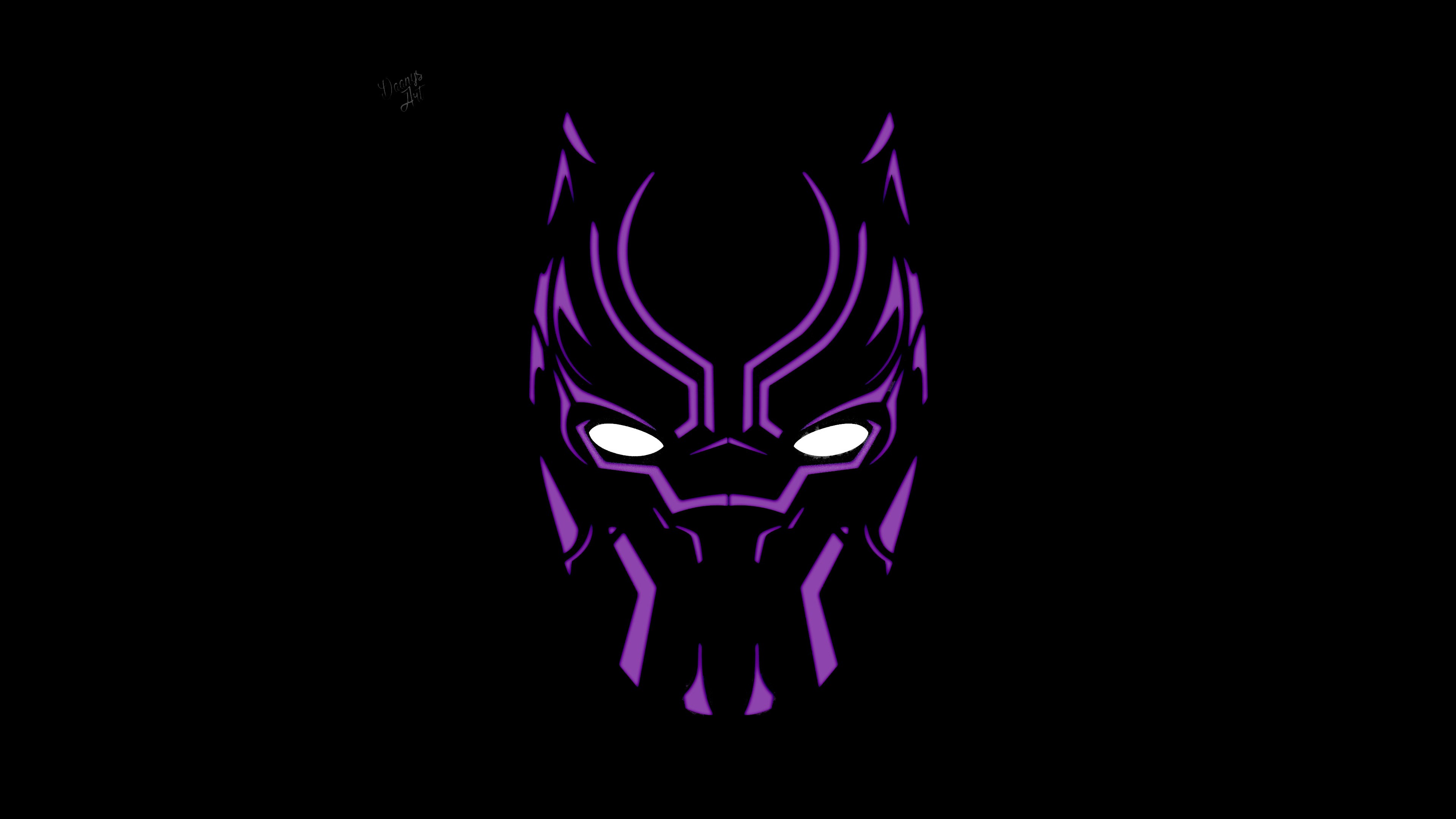 black panther, minimalism, 4k, artwork, artist, artstation, superheroes, HD Wallpaper
