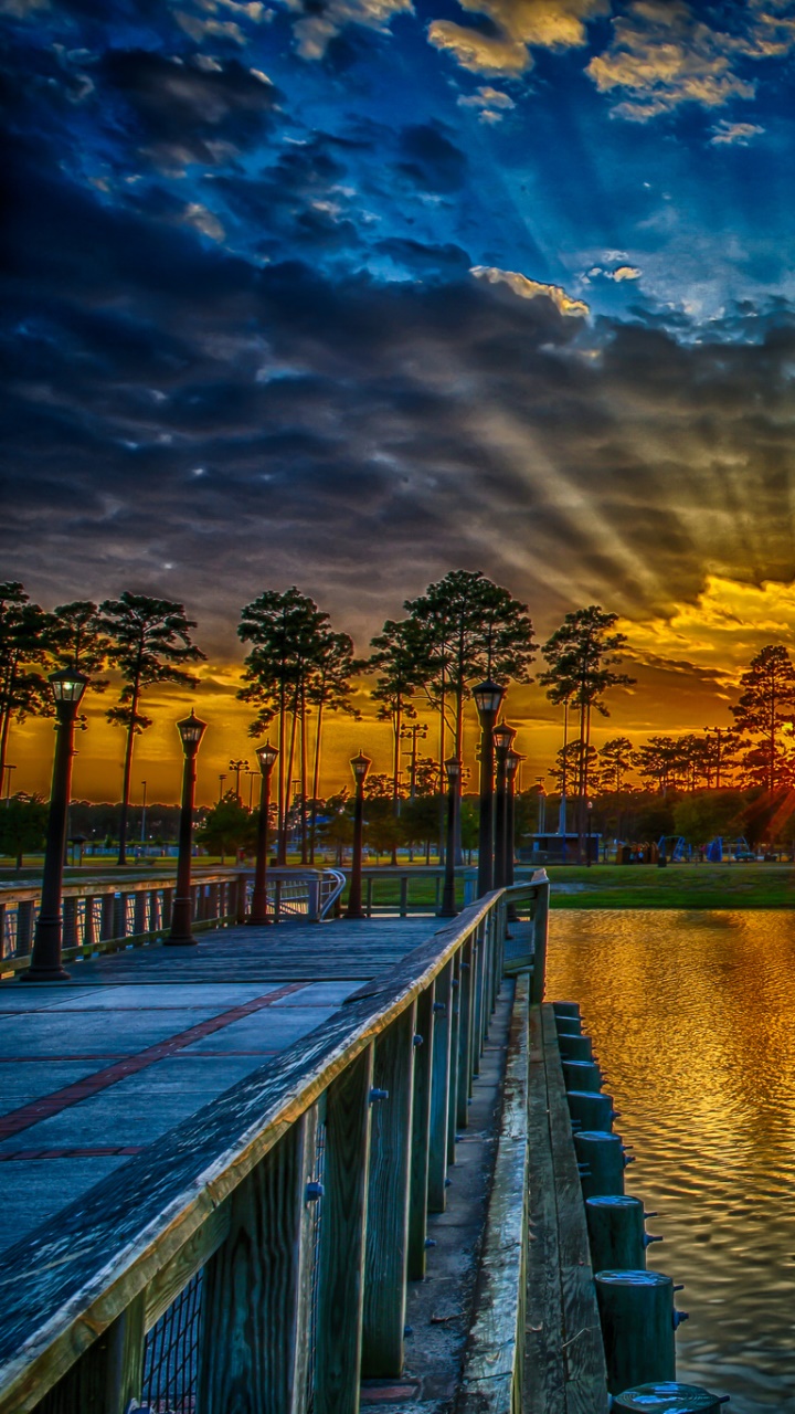 Photography Sunset, Dock, Cloud, Earth, 720x1280, Phone HD Wallpaper