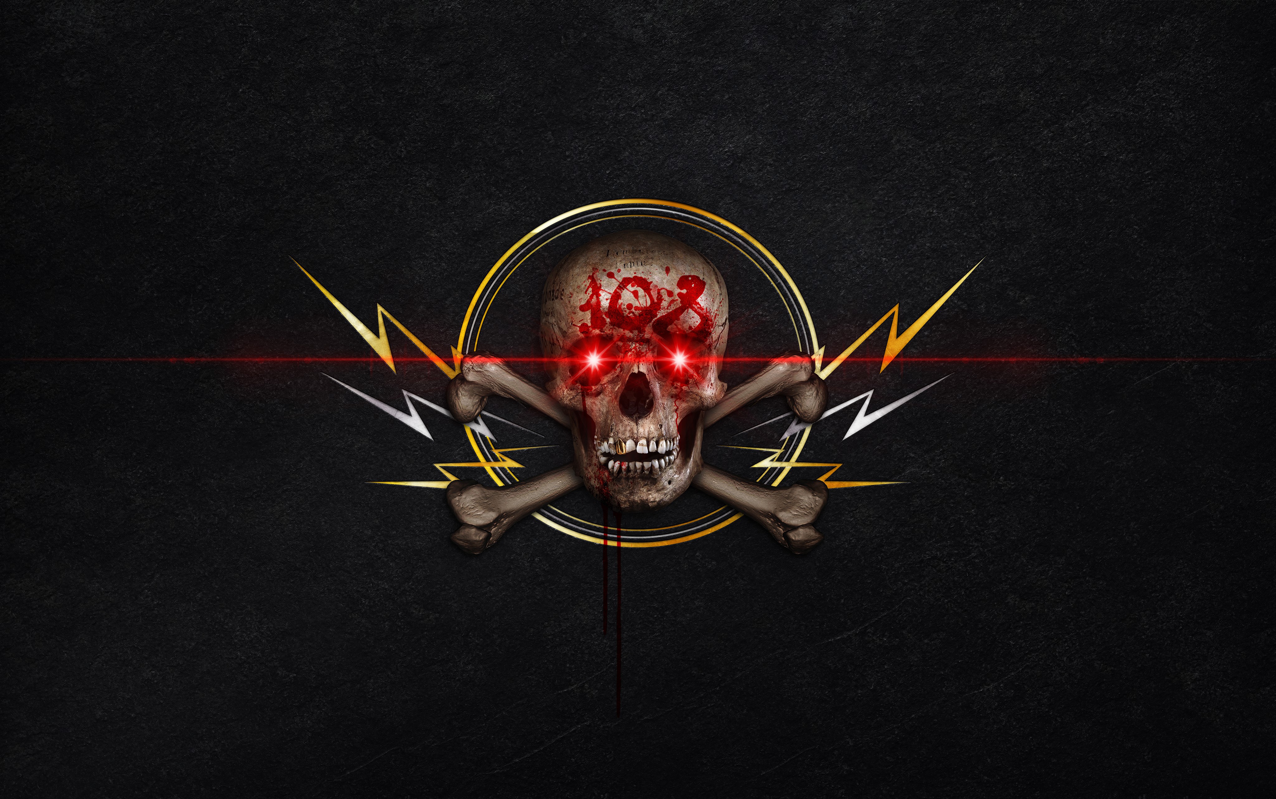 skull and bones, skull, hd, 4k, HD Wallpaper