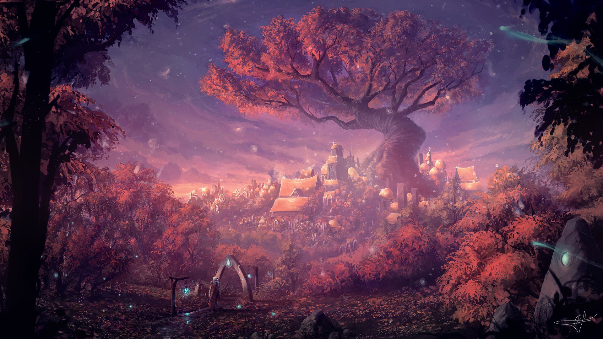 forest, fantasy, artist, artwork, digital art, hd, HD Wallpaper