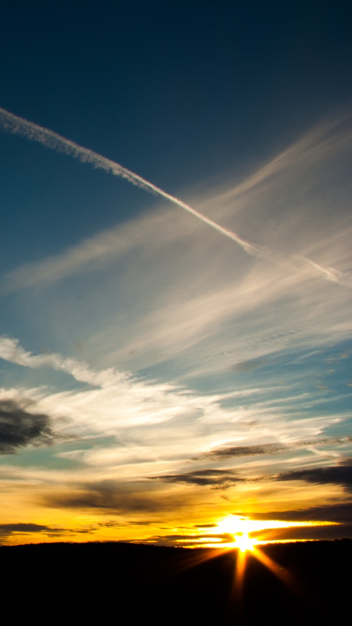 Earth Sunset, Sky, Cloud, Hill, 720x1280, Phone HD Wallpaper