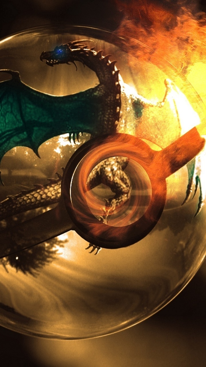 Anime Pokémon, Flame, Charizard (Pokémon), Dragon, Pokeball, 720x1280, Phone HD Wallpaper