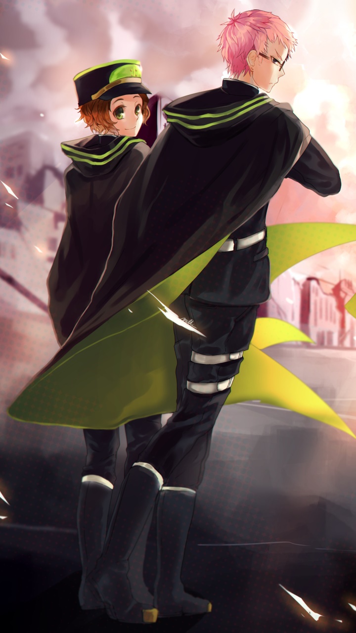 Anime Seraph of the End, Yūichirō Hyakuya, Mitsuba Sangū, Mikaela Hyakuya, Shihō Kimizuki, Shinoa Hīragi, 720x1280, Phone HD Wallpaper
