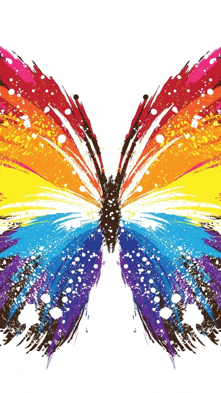 Artistic Butterfly, Colors, Colorful, 720x1280, Phone HD Wallpaper