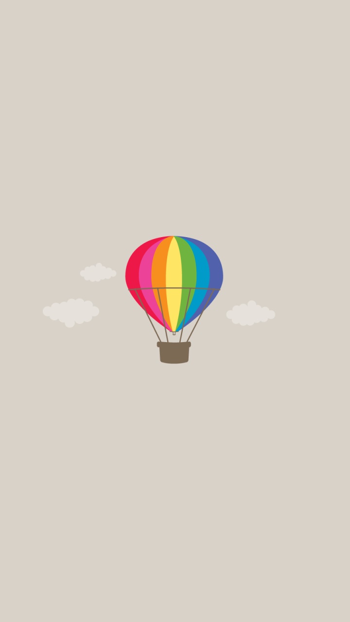 Artistic Minimalist, Balloon, Hot Air Balloon, 720x1280, Phone HD Wallpaper