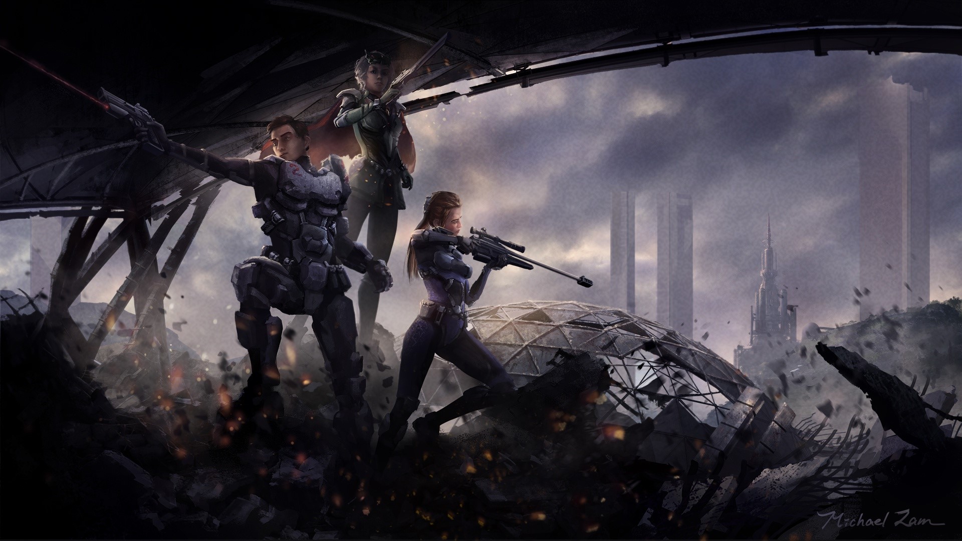 warrior, scifi, artist, artwork, digital art, hd, HD Wallpaper