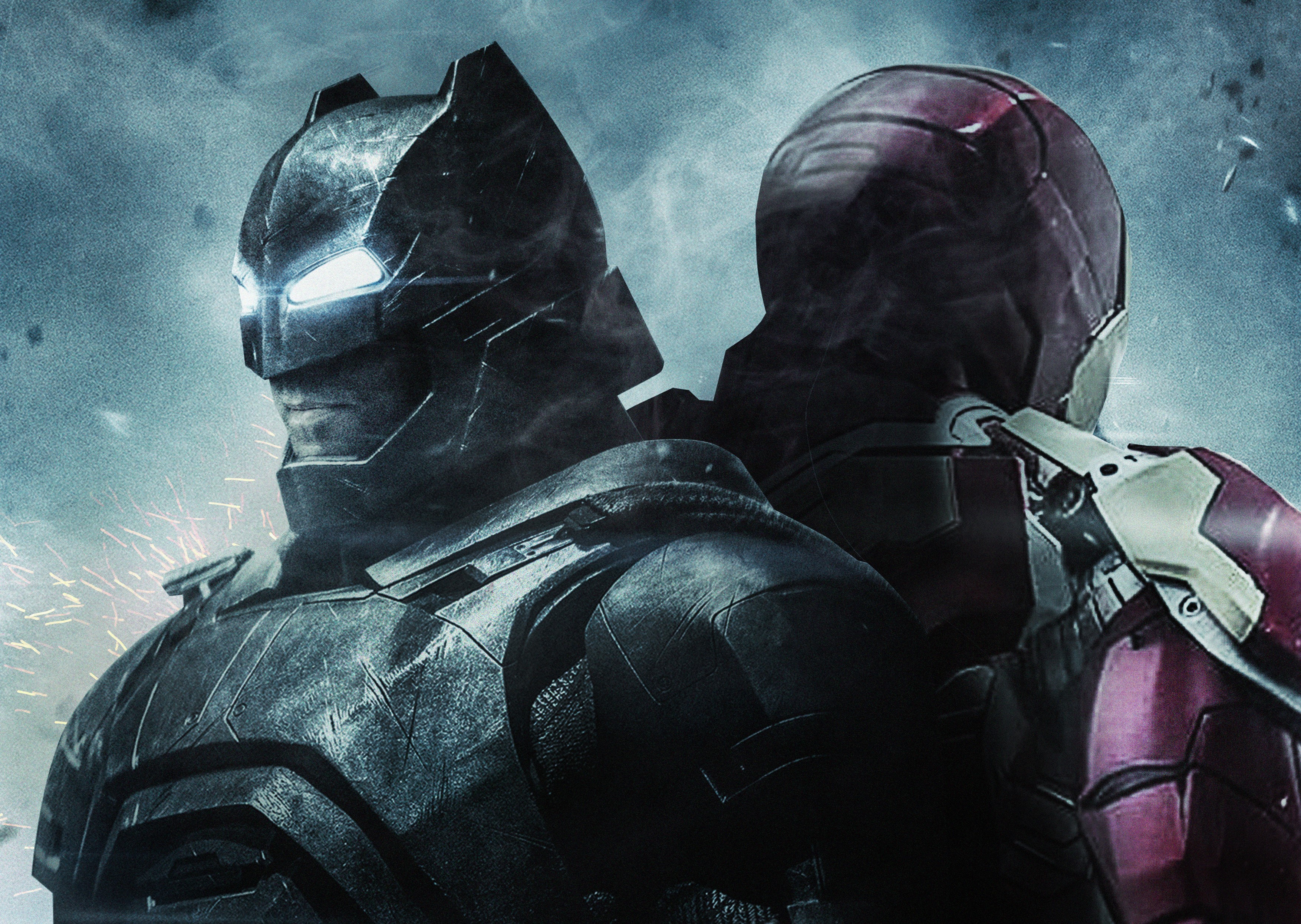 batman, iron man, hd, 4k, artist, artwork, deviantart, superheroes, movies, HD Wallpaper