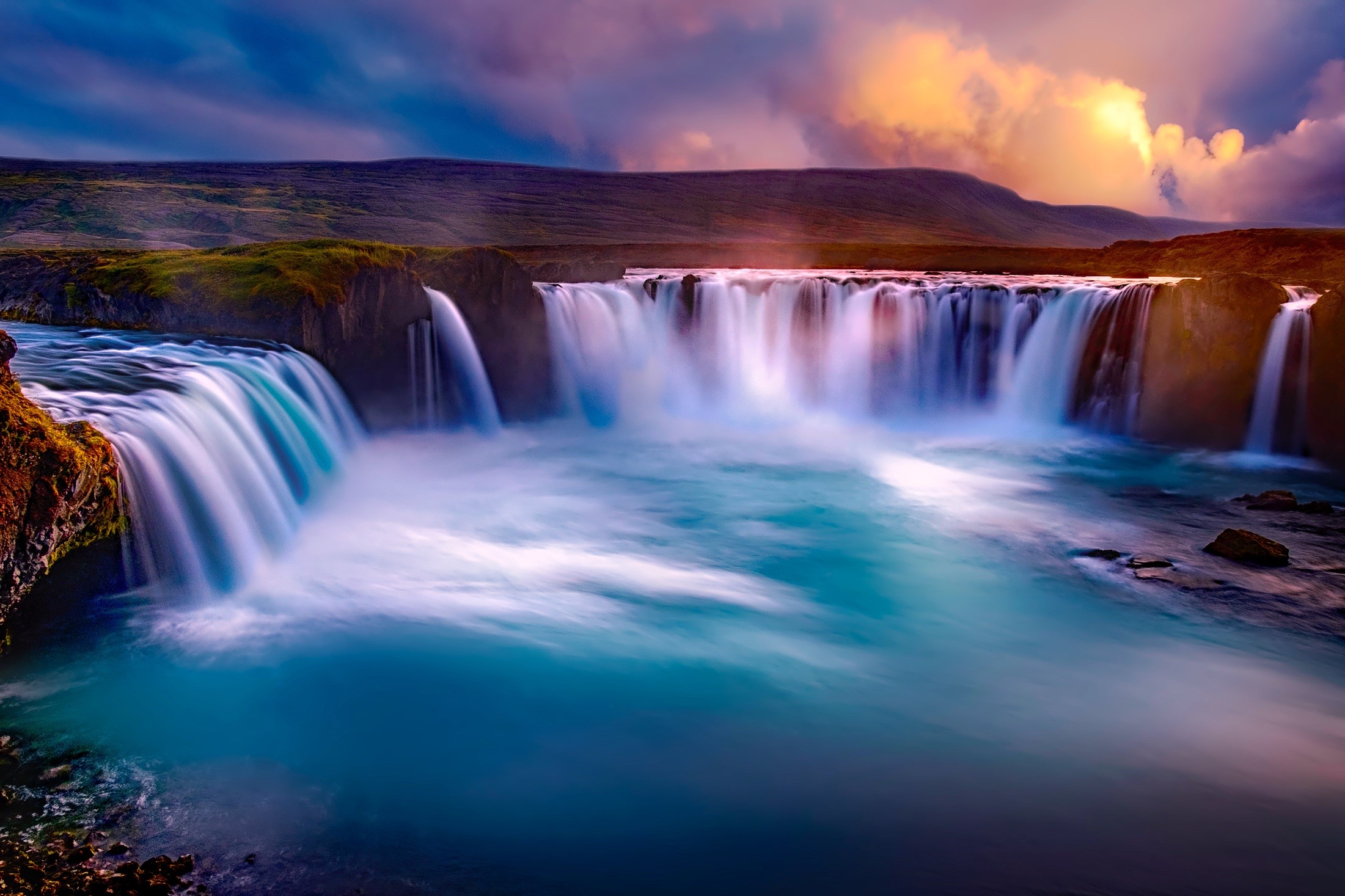 iceland, waterfall, nature, hd, HD Wallpaper