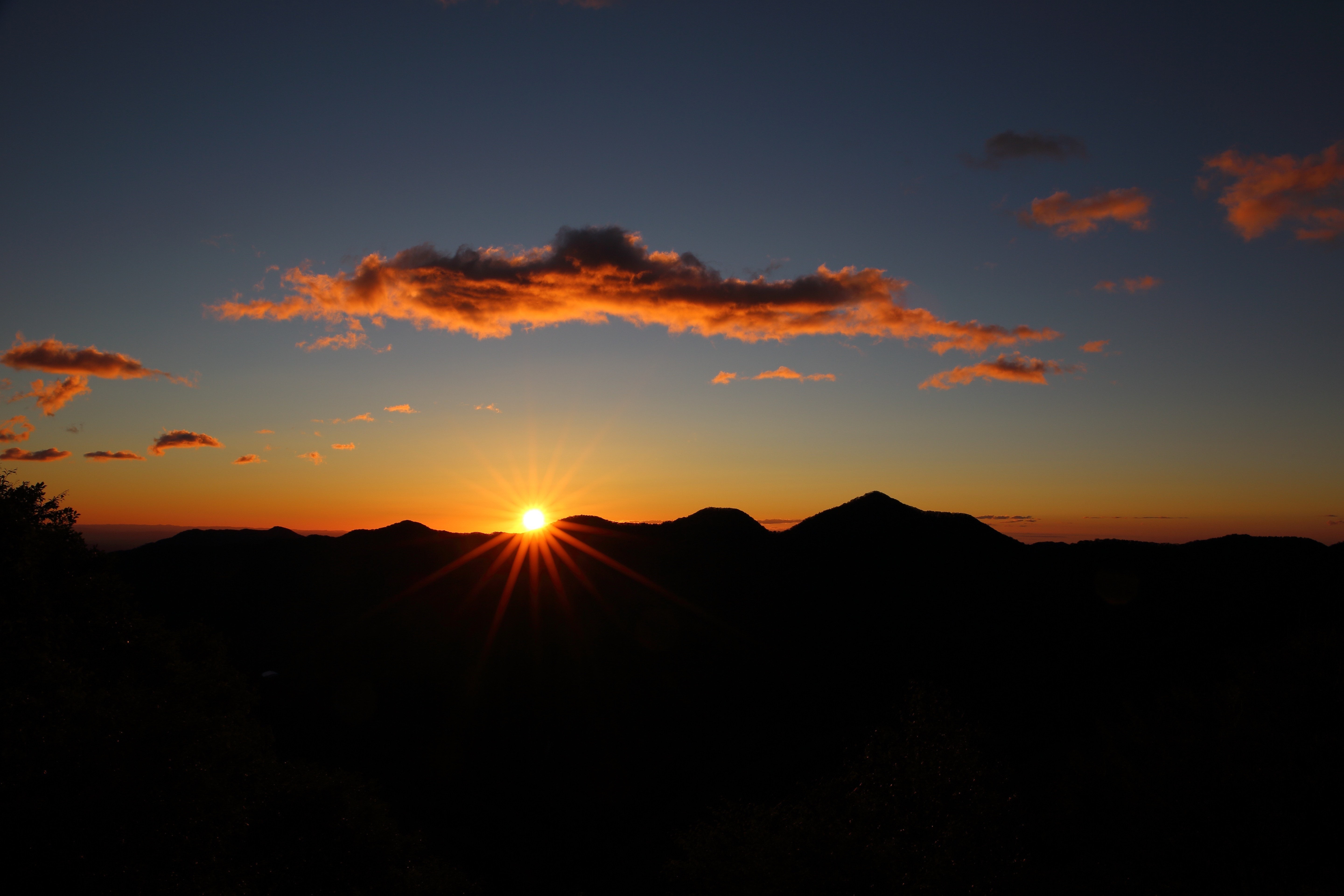 sunset, sky, silhouette, nature, hd, 4k, 5k, HD Wallpaper