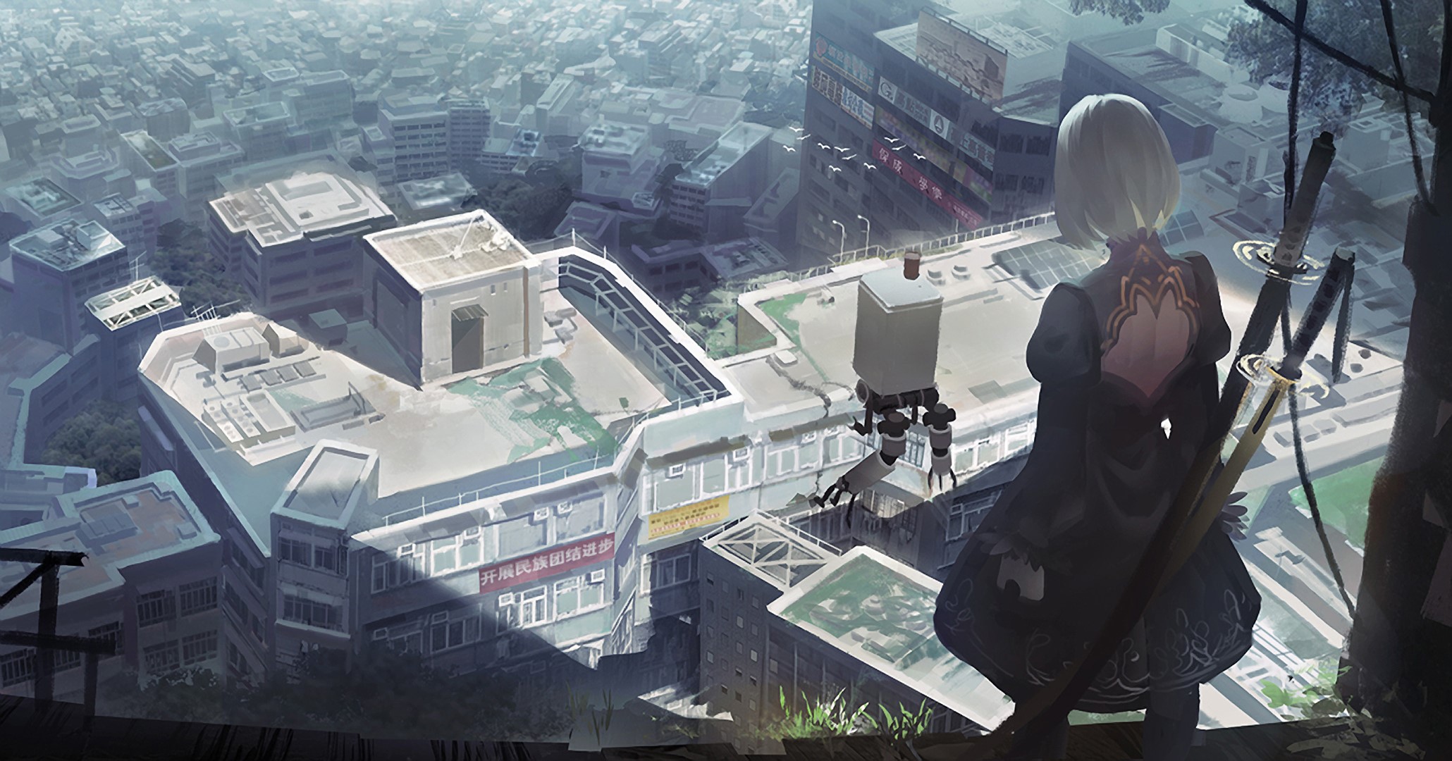 nier automata, 2017 games, games, artwork, hd, HD Wallpaper