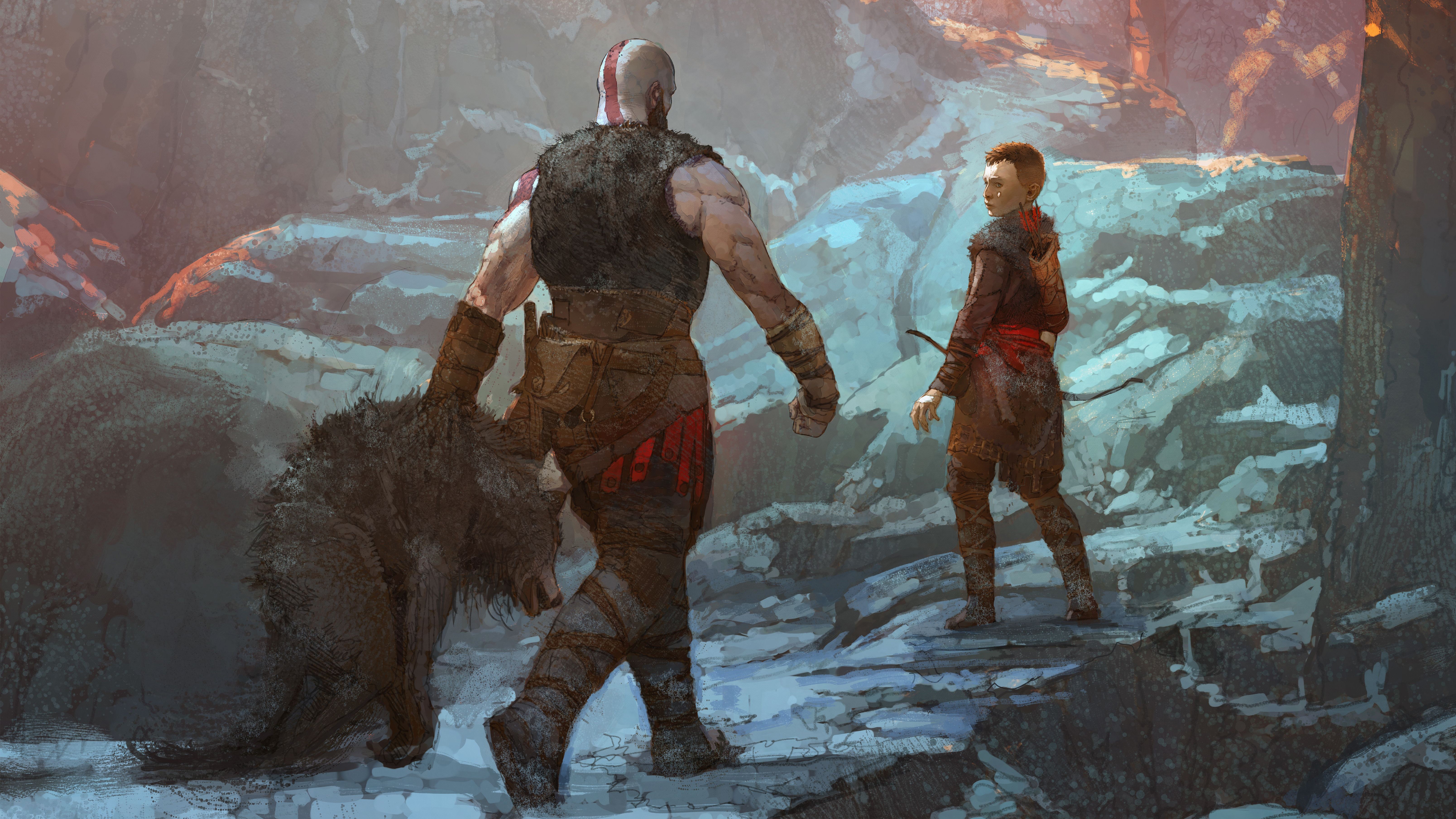 god of war, 2018 games, games, hd, 4k, 5k, artist, artwork, digital art, HD Wallpaper
