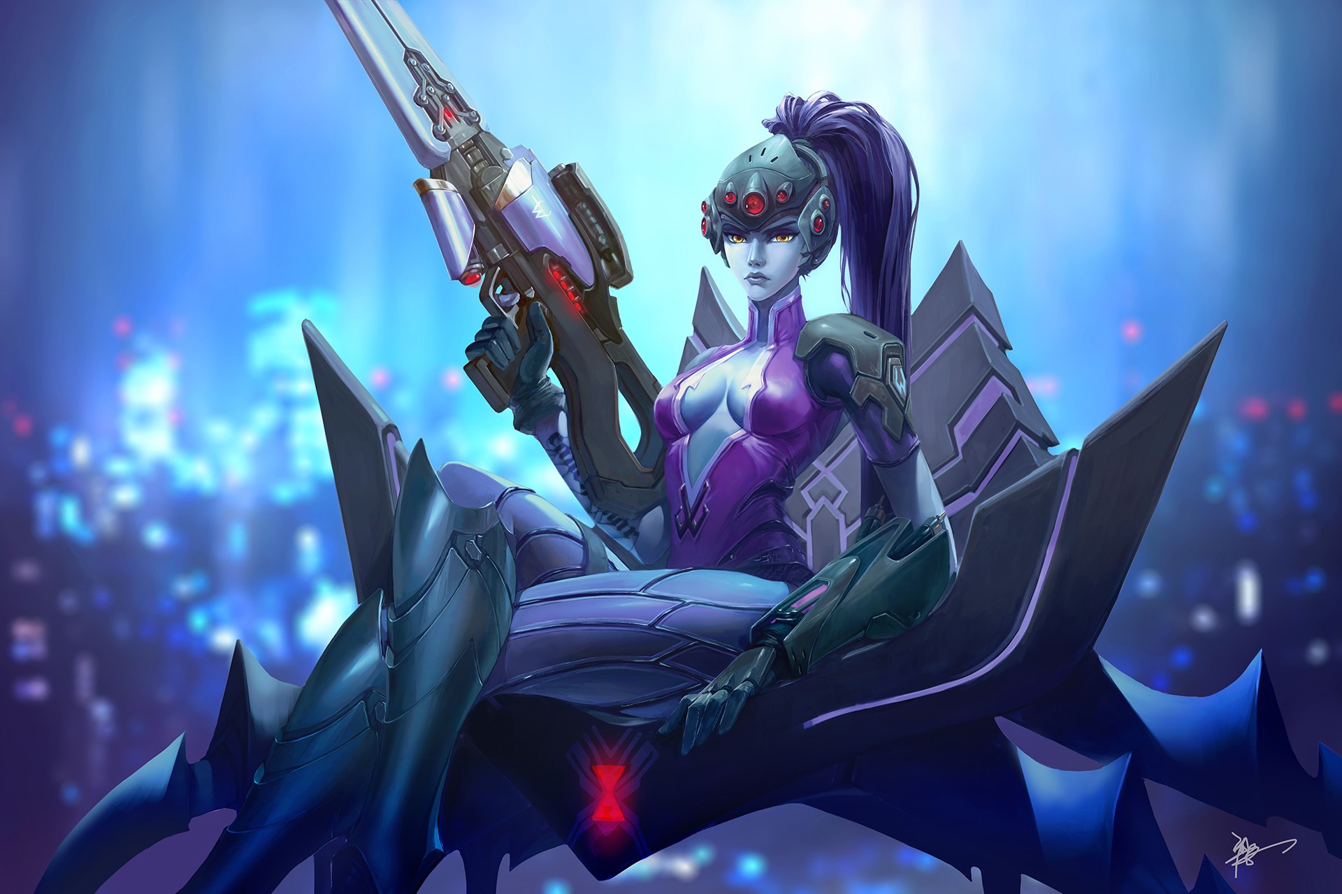 widowmaker, overwatch, games, hd, artwork, digital art, deviantart, HD Wallpaper