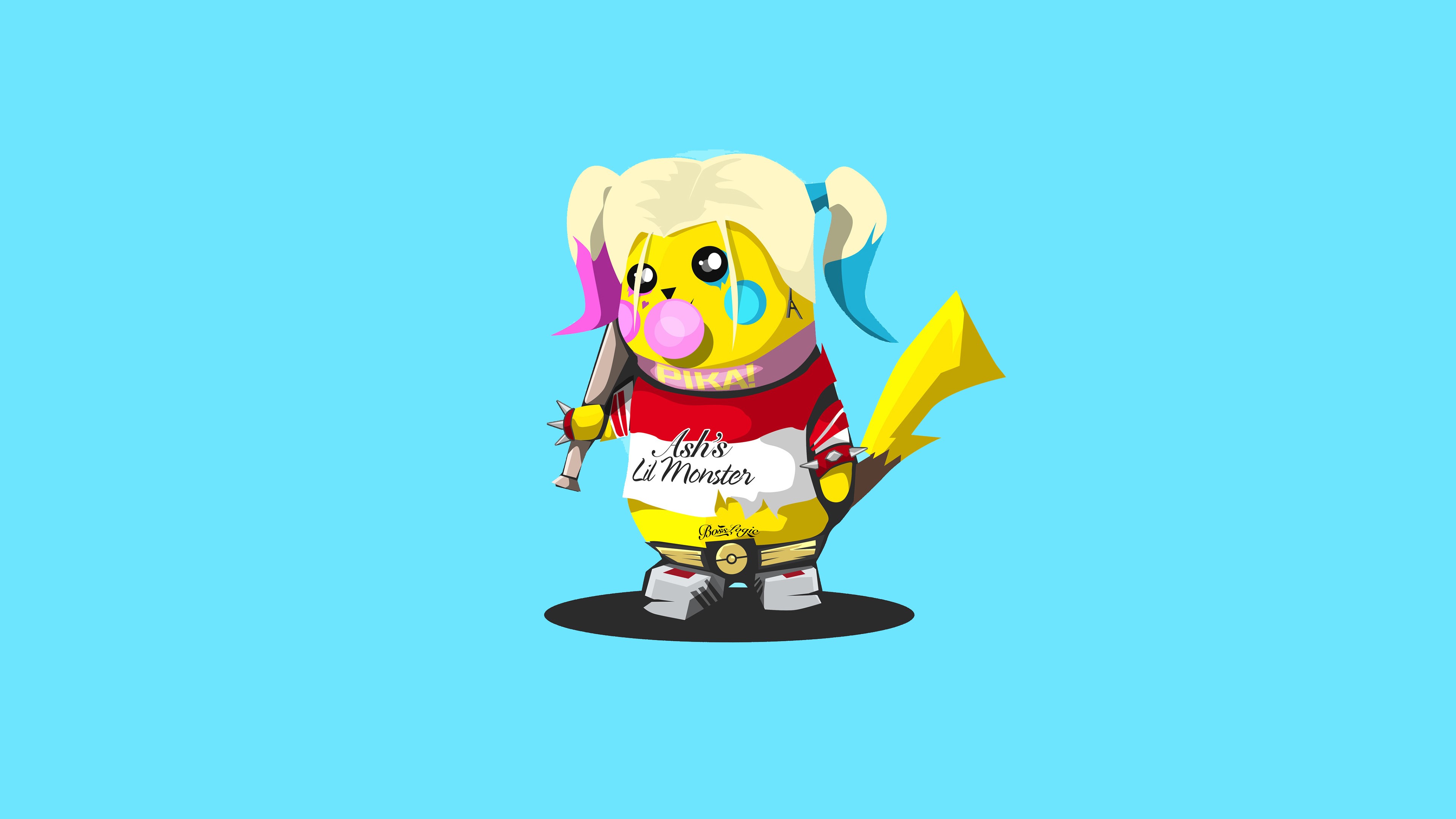 harley quinn, pokemon, hd, 4k, artwork, artist, artstation, HD Wallpaper