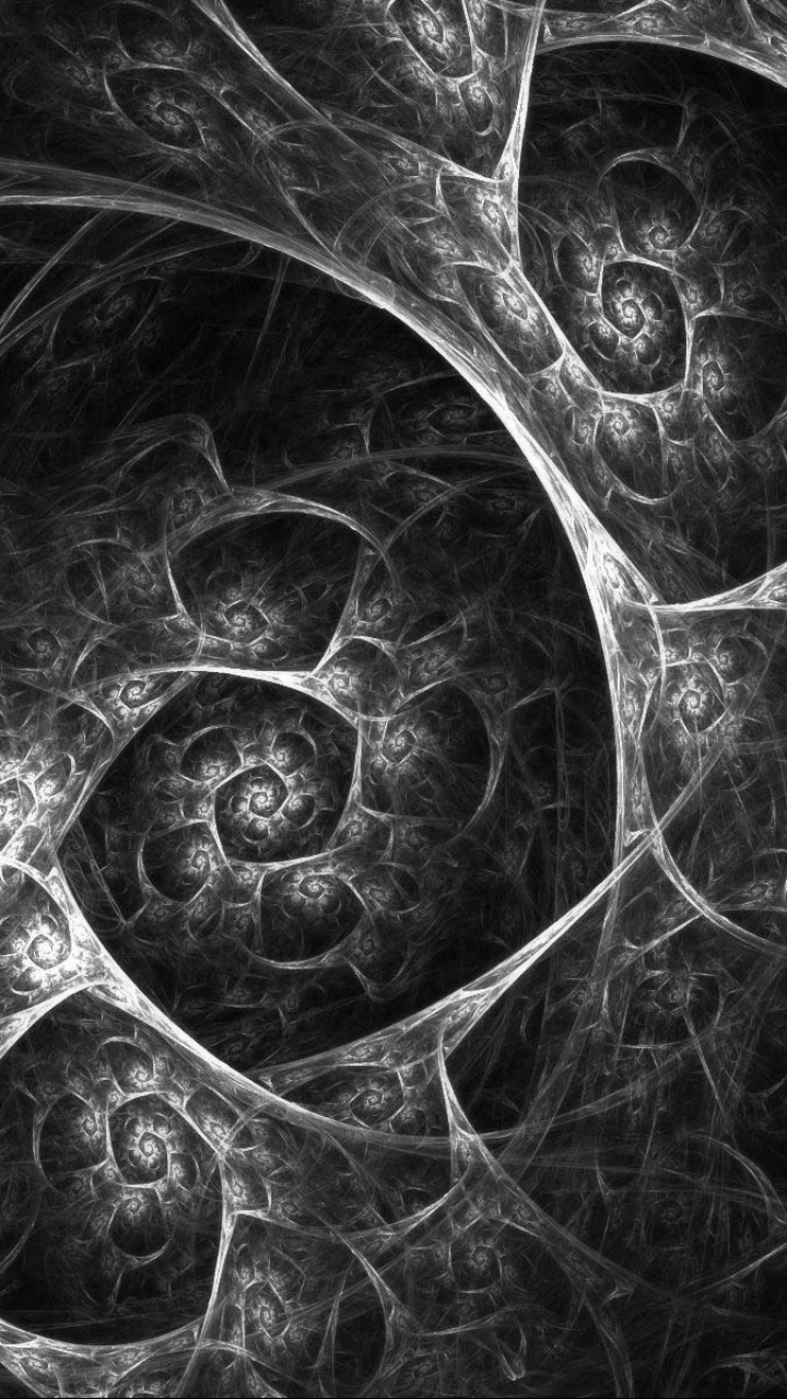 Abstract Black, Shapes, Pattern, CGI, 720x1280, Phone HD Wallpaper