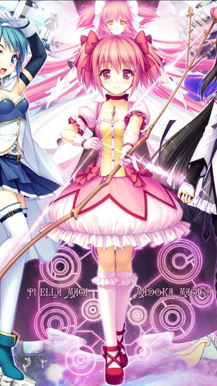 Anime Puella Magi Madoka Magica, Homura Akemi, Kyōko Sakura, Sayaka Miki, Mami Tomoe, Madoka Kaname, 720x1280, Phone HD Wallpaper