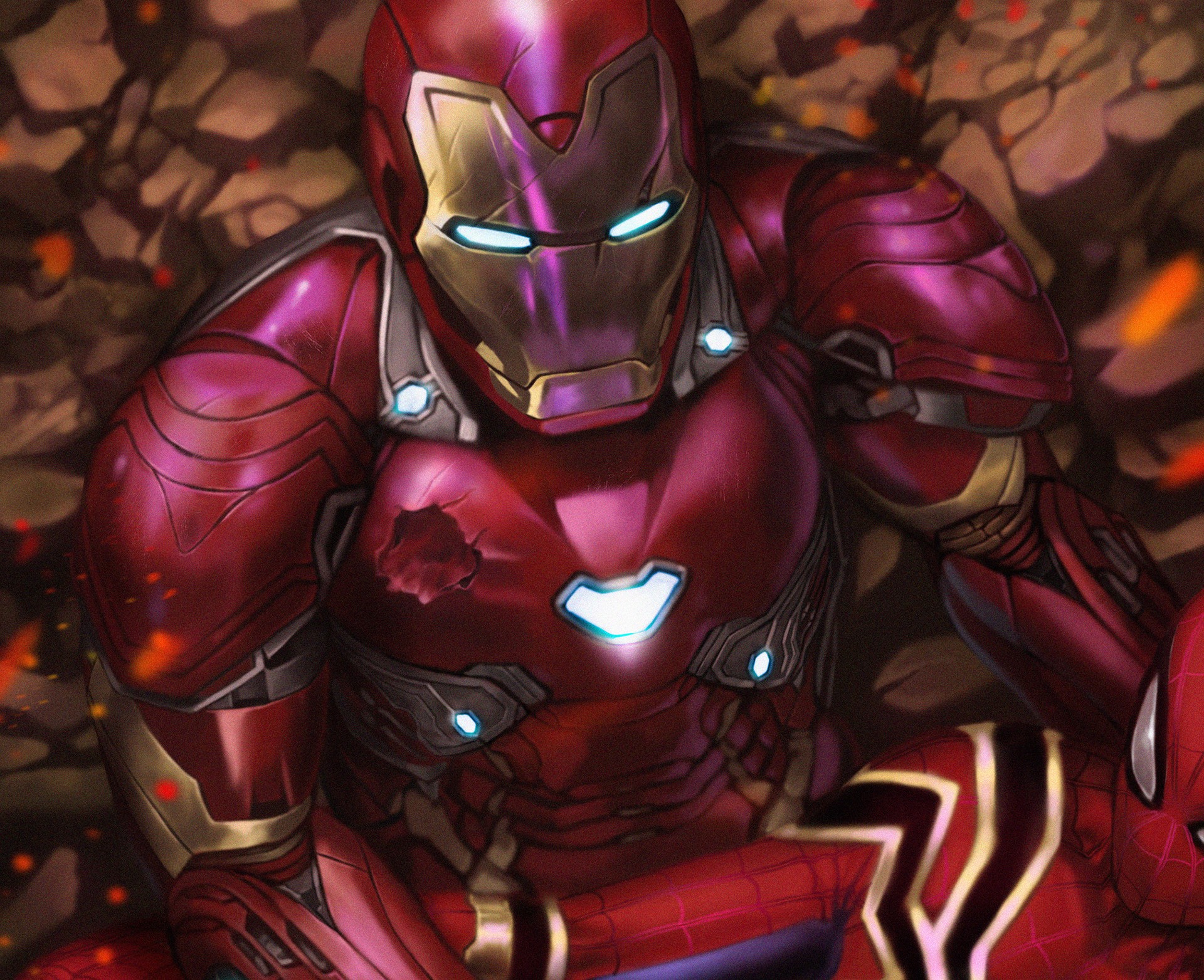 spiderman, iron man, movies, hd, artwork, artist, artstation, avengers infinity war, HD Wallpaper