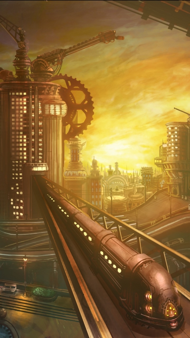 Sci Fi Steampunk, 720x1280, Phone HD Wallpaper