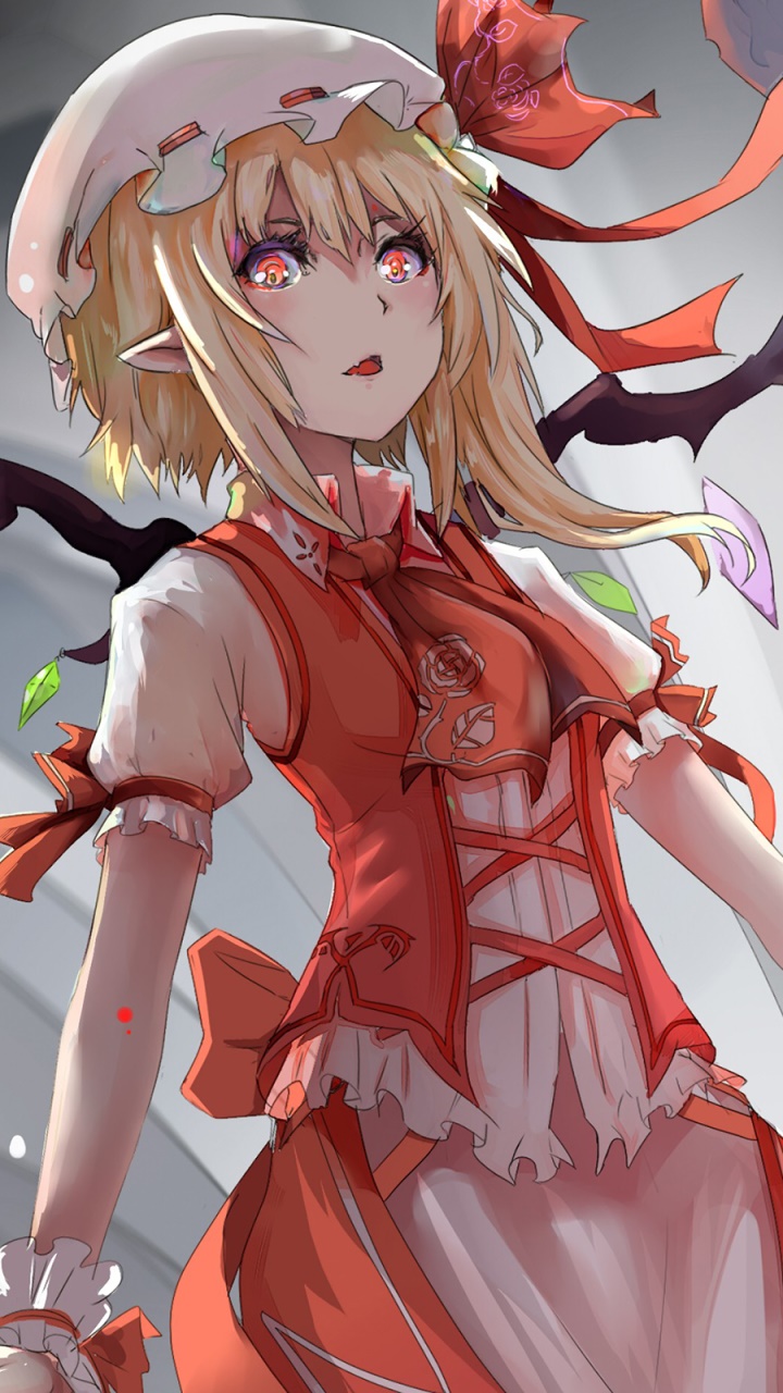 Anime Touhou, Flandre Scarlet, 720x1280, Phone HD Wallpaper