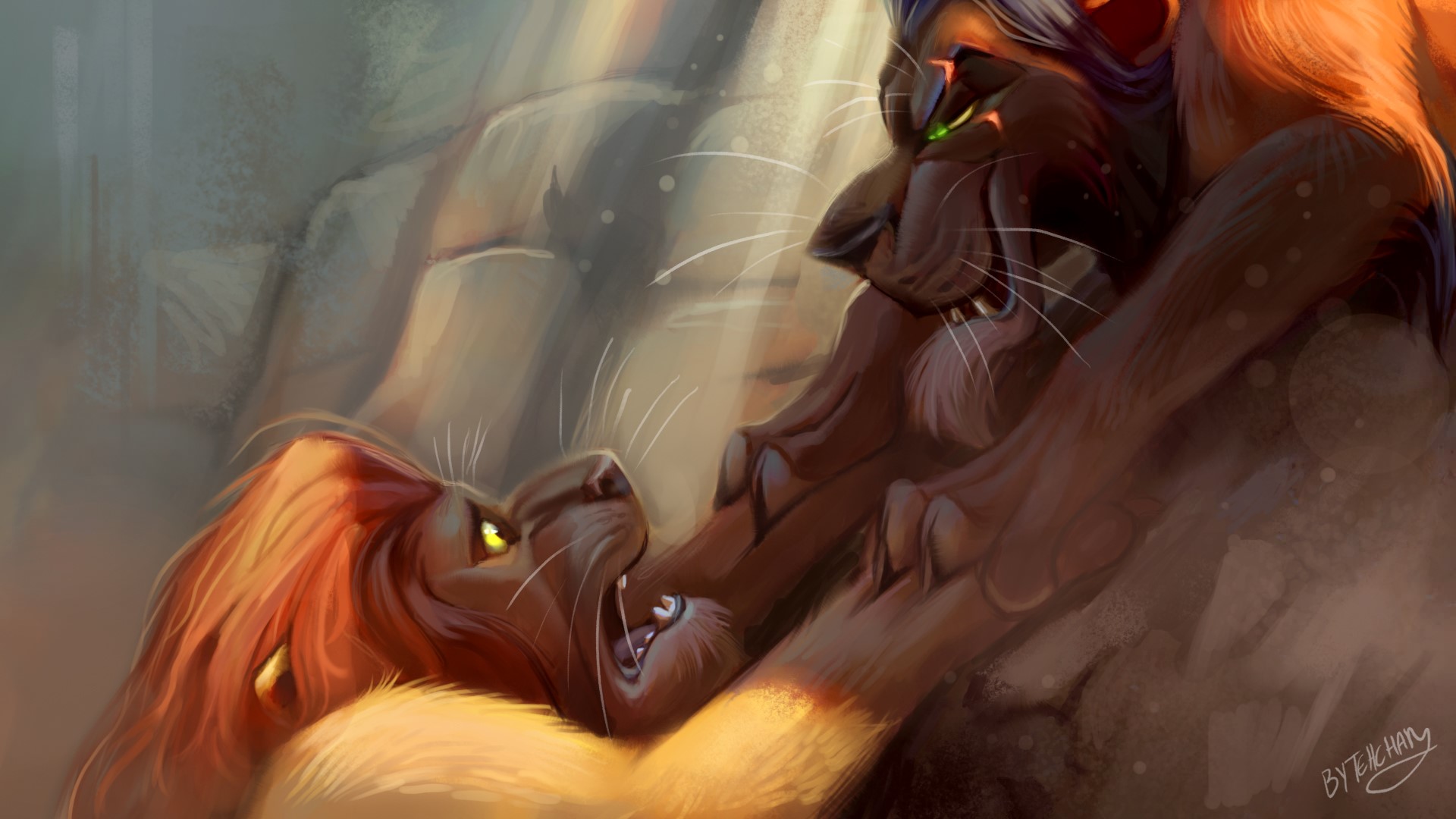 lion, animals, artist, artwork, digital art, hd, deviantart, HD Wallpaper