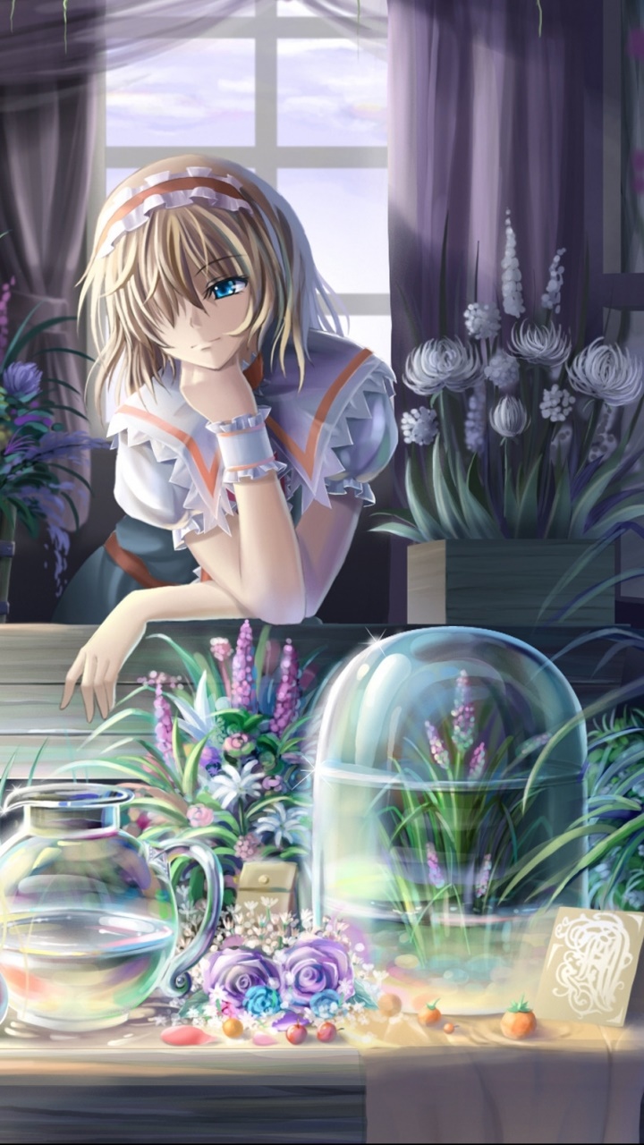 Anime Touhou, Marisa Kirisame, Alice Margatroid, 720x1280, Phone HD Wallpaper