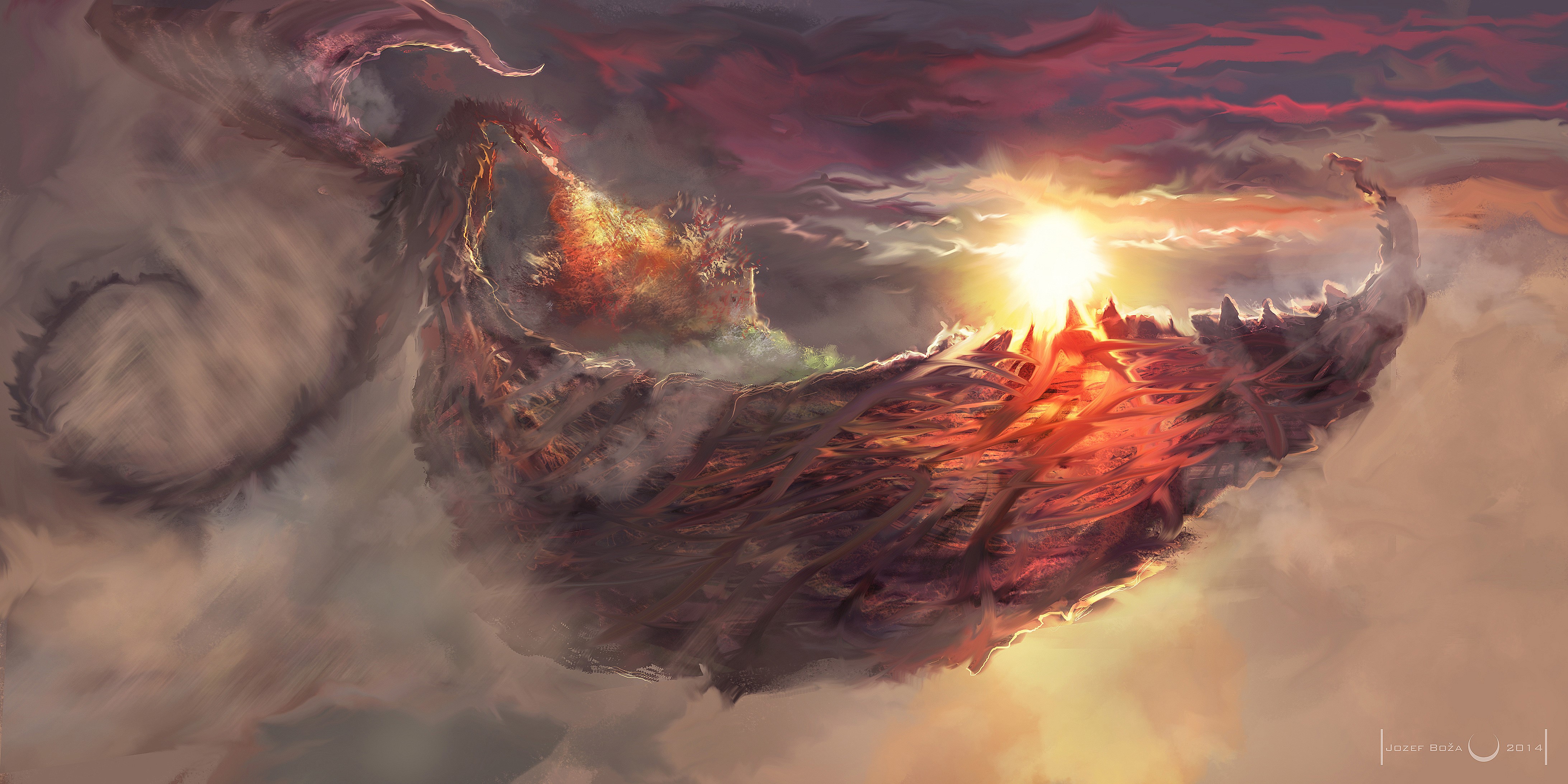 dragon, painting, artist, artwork, digital art, hd, 4k, deviantart, HD Wallpaper