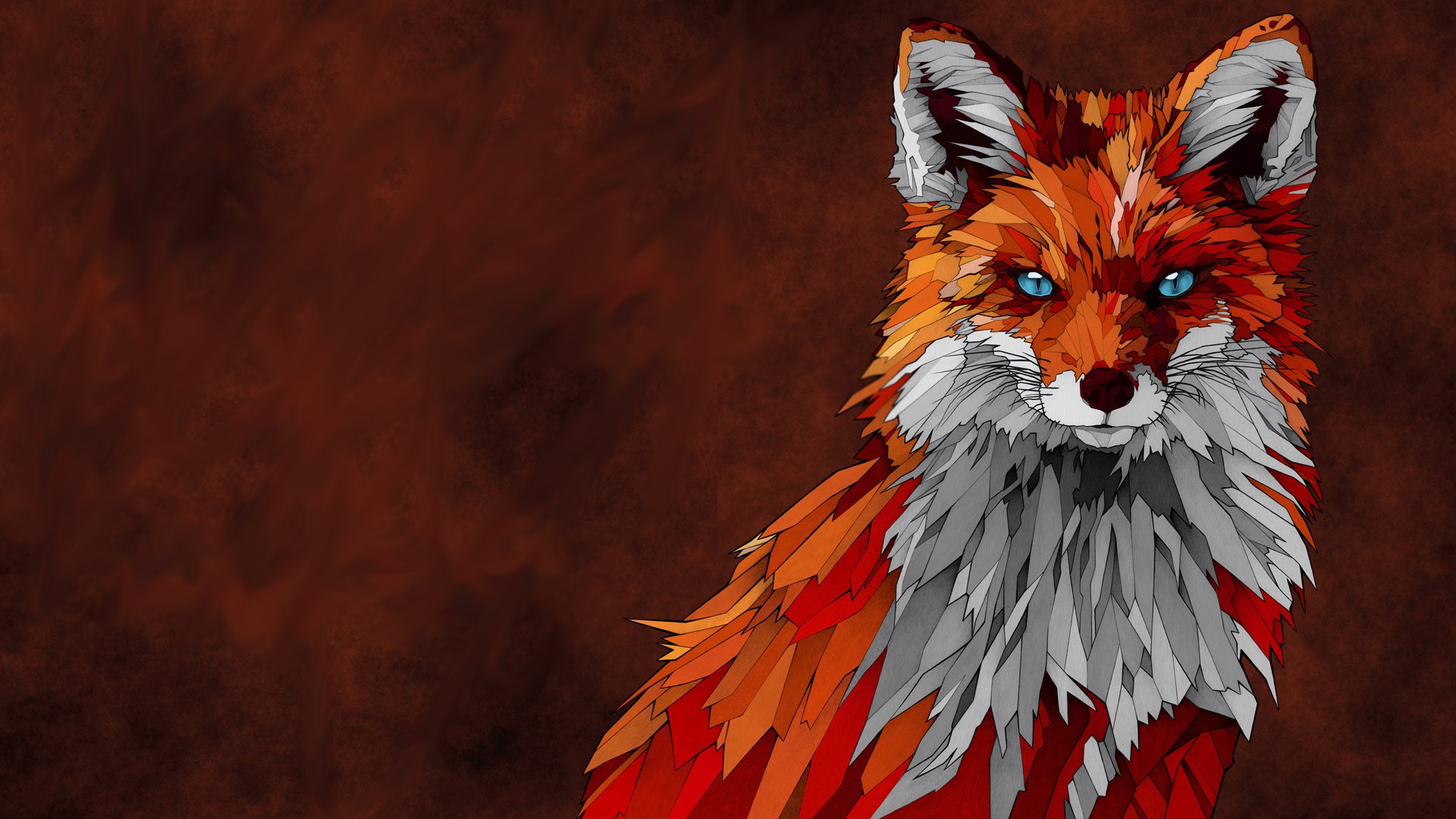 fox, artwork, artist, digital art, hd, HD Wallpaper