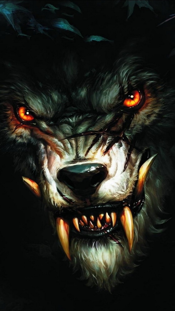 Dark Werewolf, Wolf, 720x1280, Phone HD Wallpaper