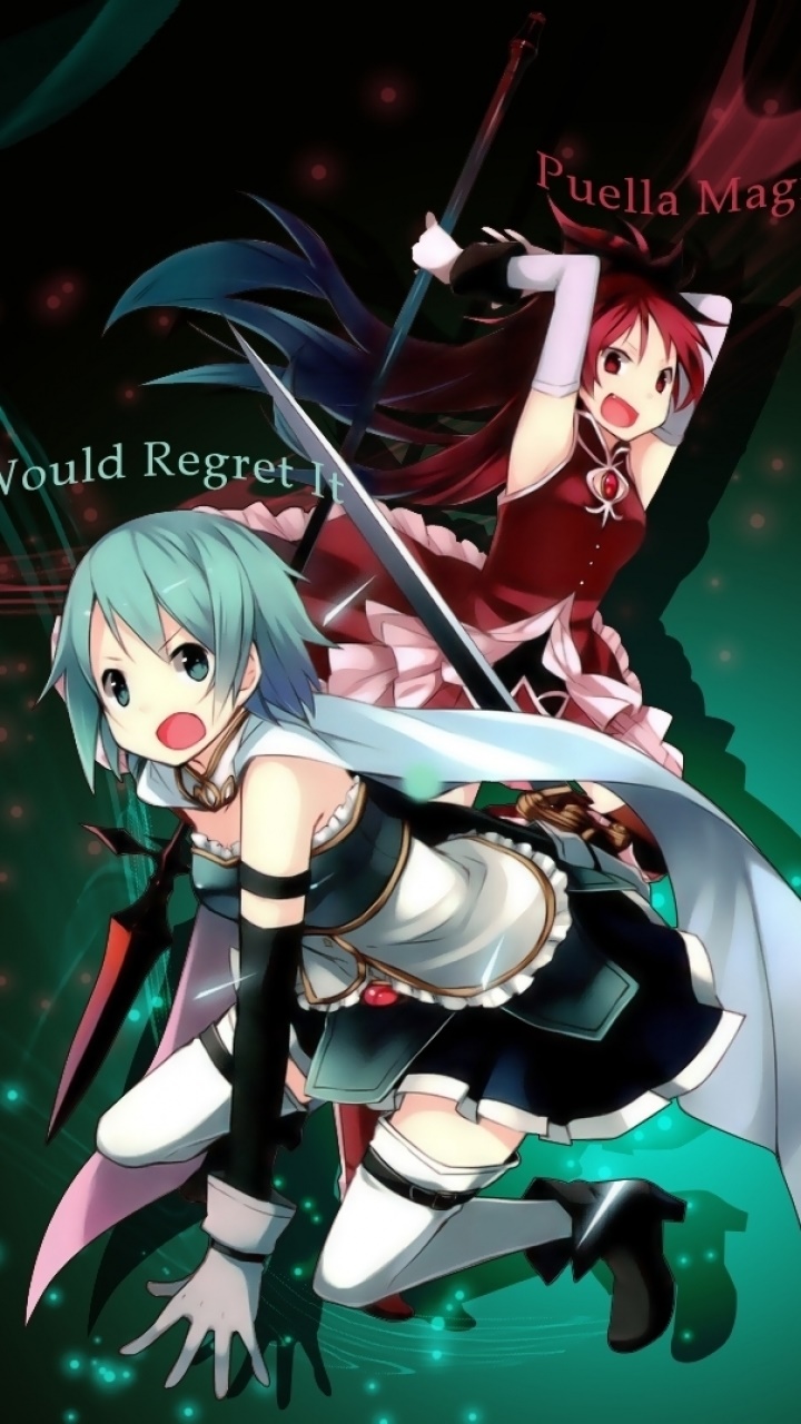 Anime Puella Magi Madoka Magica, Sayaka Miki, Kyōko Sakura, 720x1280, Phone HD Wallpaper