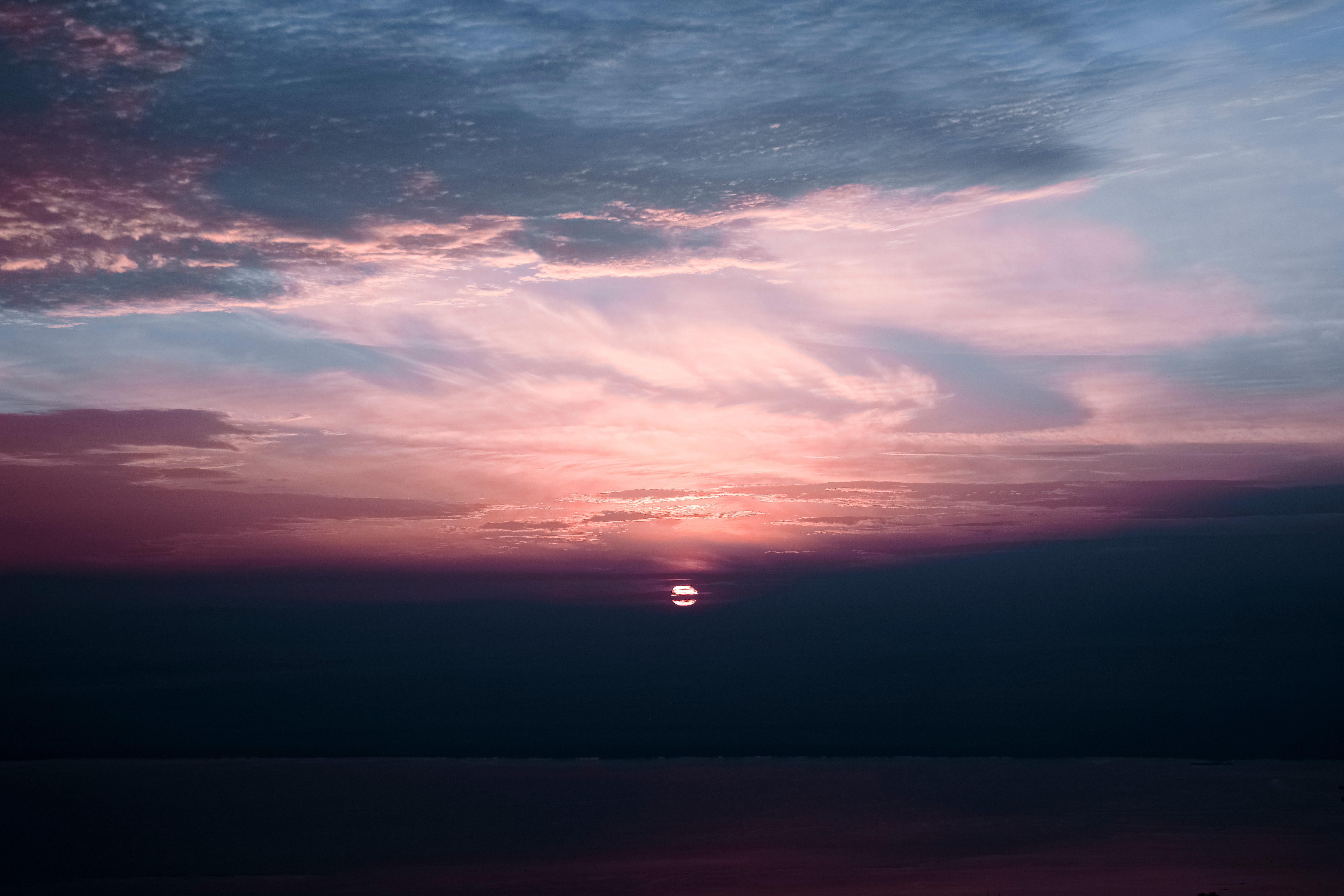 sunset, clouds, sea, dusk, dawn, hd, 4k, 5k, nature, HD Wallpaper