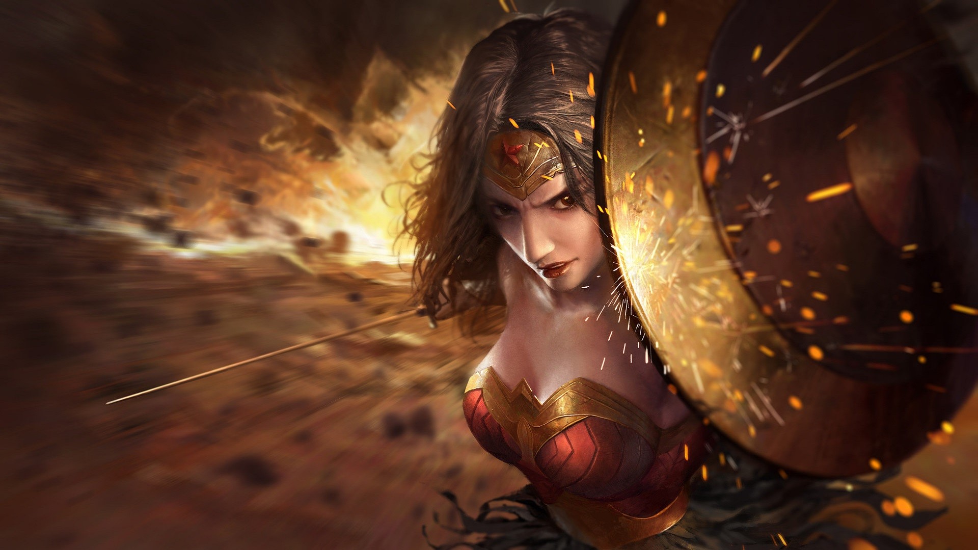 wonder woman, superheroes, artist, hd, artwork, artstation, HD Wallpaper