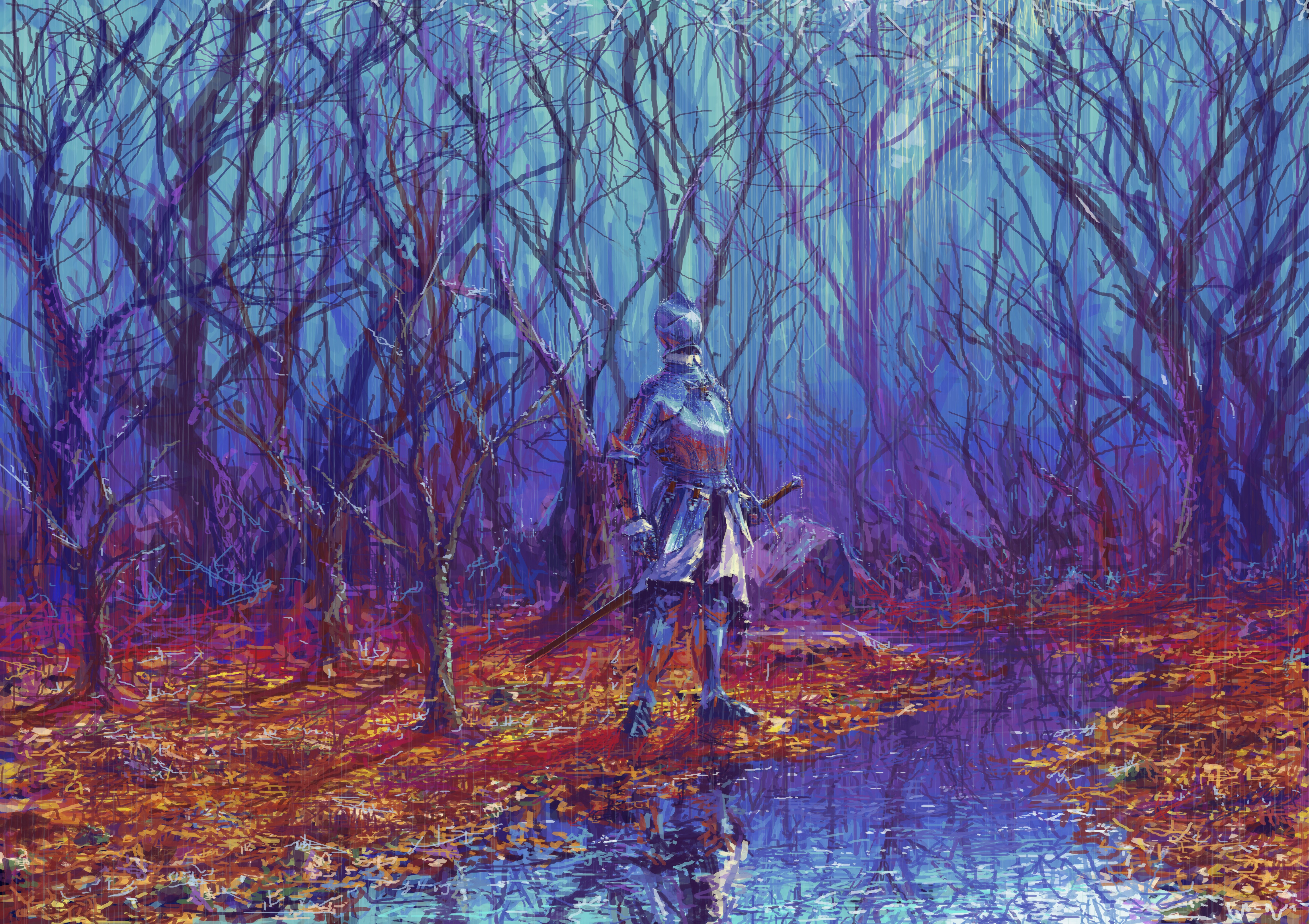 knight, fantasy, artist, artwork, digital art, hd, 4k, 5k, deviantart, HD Wallpaper