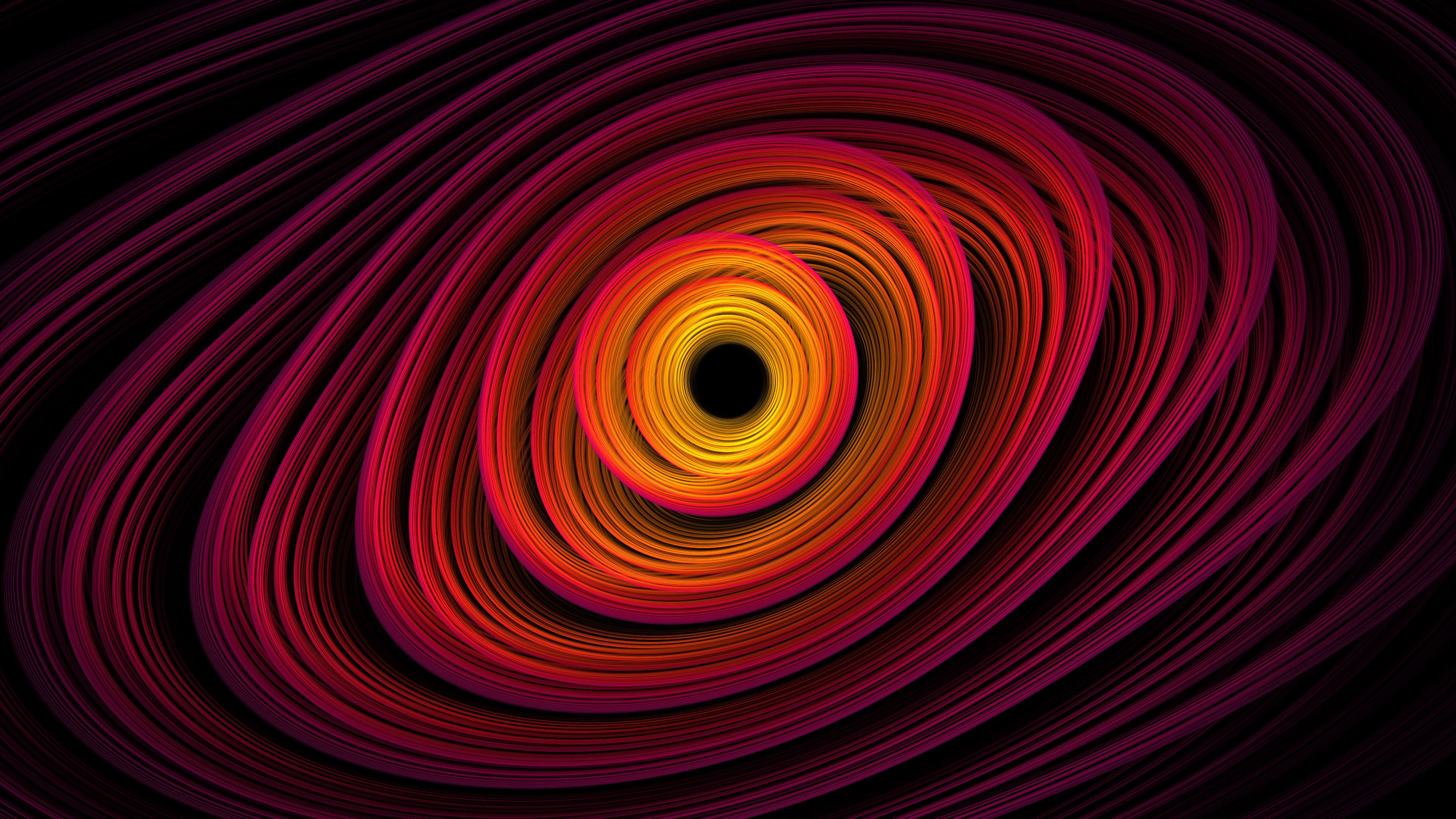 abstract, circle, fractal, 4k, hd, digital art, HD Wallpaper