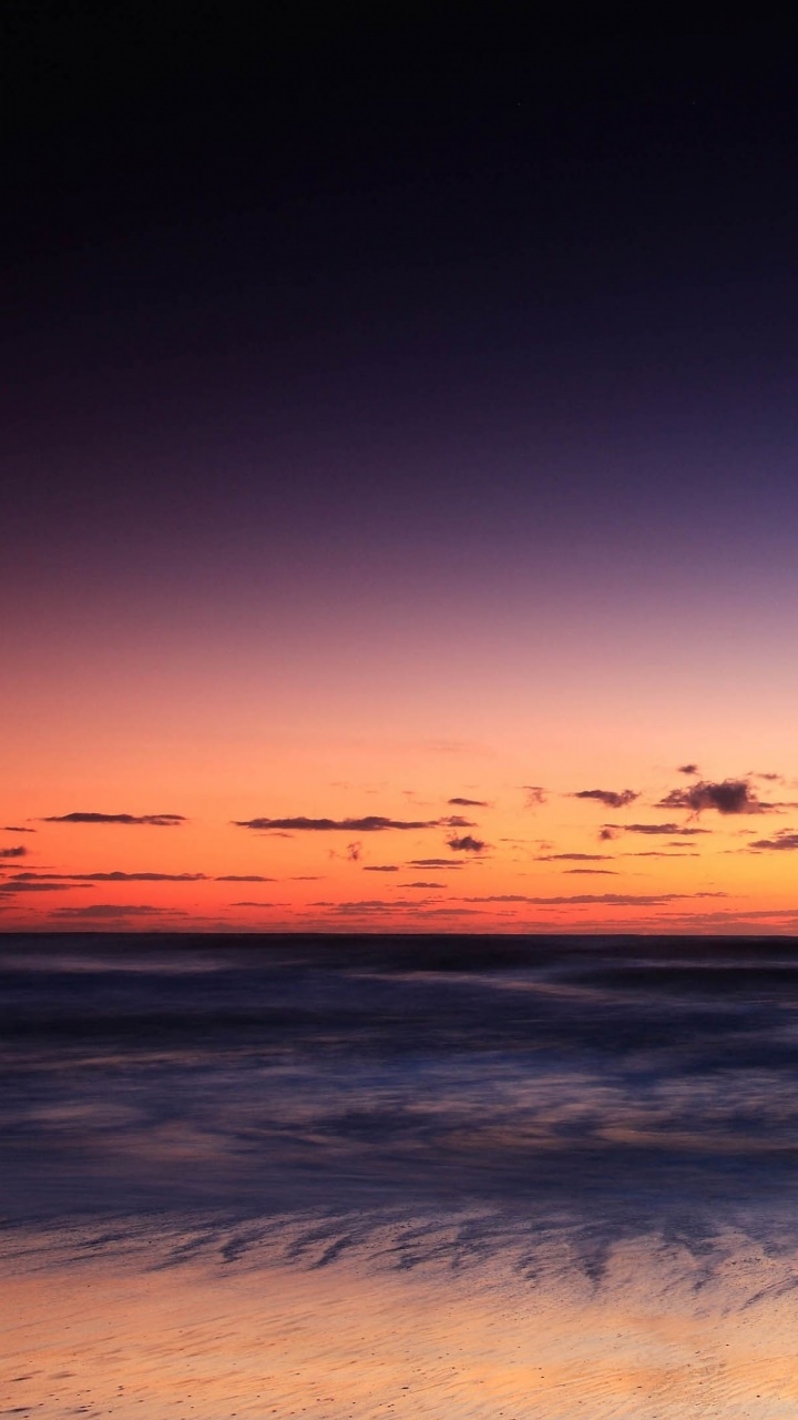 Earth Sunset, Beach, Ocean, Sea, 720x1280, Phone HD Wallpaper